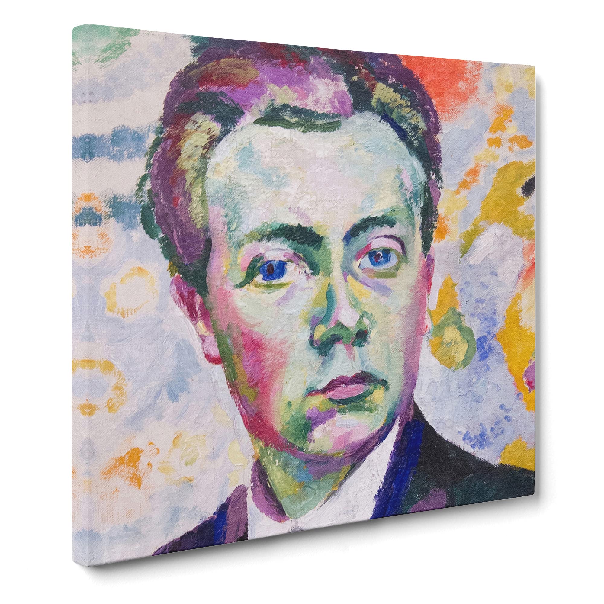 Robert Delaunay Self Portrait by Robert Delaunay Canvas Print, Mixed, 35L x 35W cm
