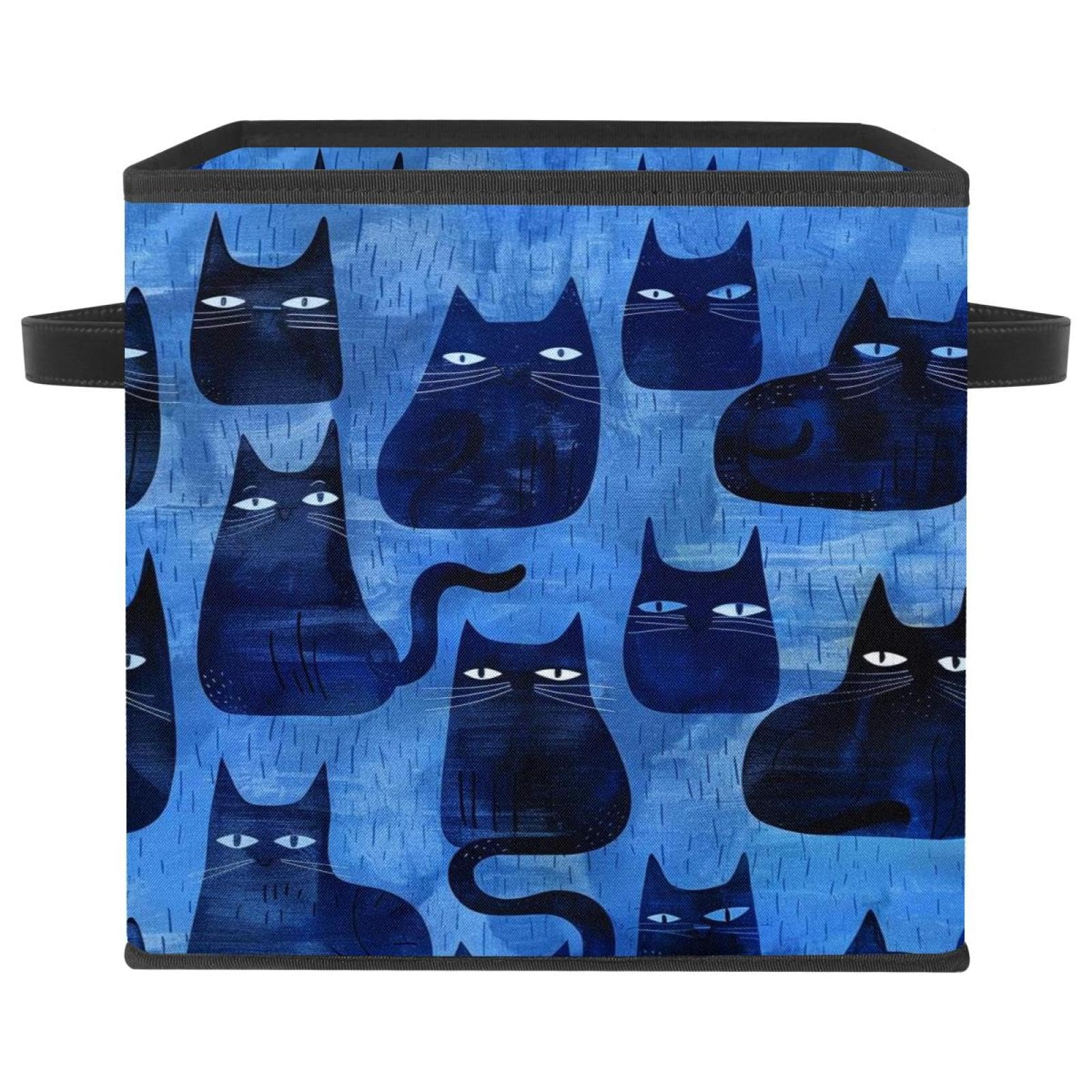 Boîte de rangement chat en tissu Oxford pliable pour étagère dressing gain de place