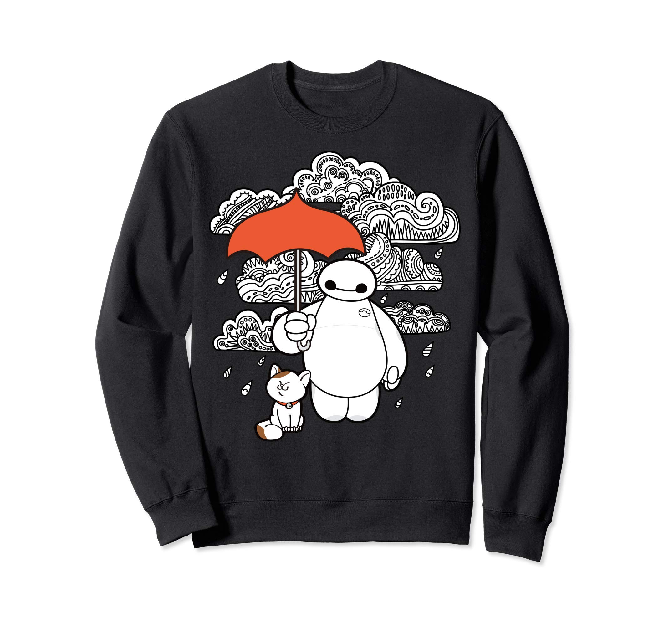 Disney Big Hero 6 Baymax Patterned Clouds Sweatshirt