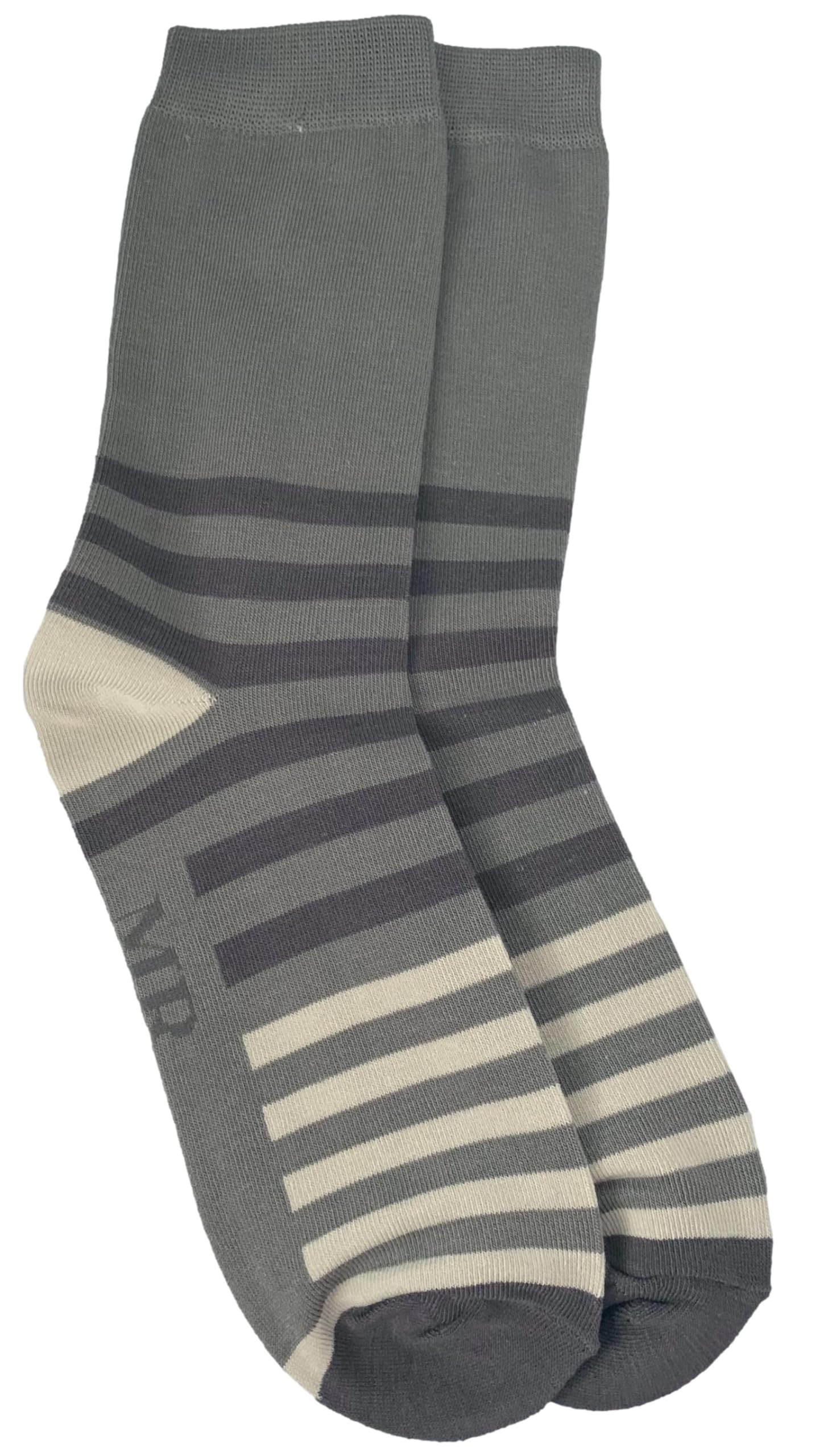 Purple Possum Men's Grey Purple Possum® Socks Striped Novelty Fun Cotton Bamboo Blend Stripes Stripy Uk Size 7-11 (Grey)