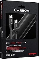 Vista 2 de AudioQuest Cable de audio de alta definición USB-C de carbono de 4.9 ft > C