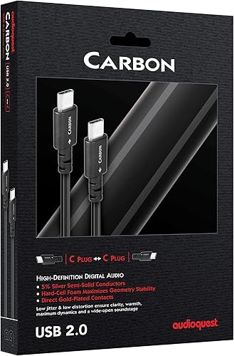 Miniatura 2 de AudioQuest Cable de audio de alta definición USB-C de carbono de 4.9 ft > C