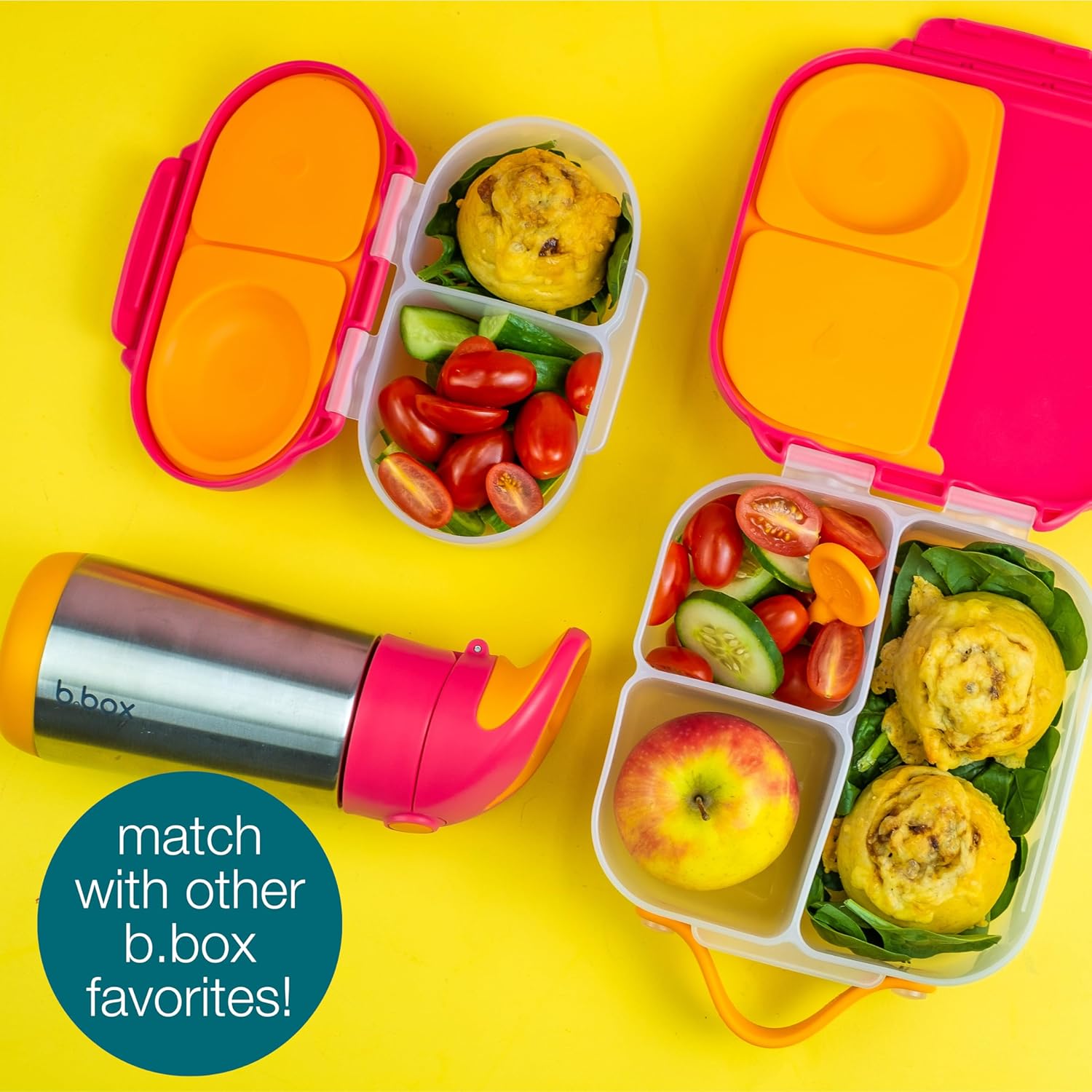 b.box Mini Lunch Box - 4.25 Cup Leak Proof Bento Box for Kids Ages 3+ - 3 Compartment Snack Containers, School Lunch Container, Dishwasher Safe, BPA-Free, PFAS-Free - Midnight - Image 7