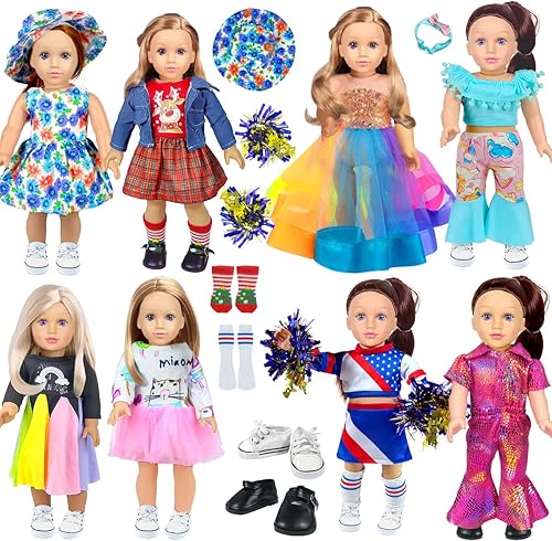 ARTST Accesorios de ropa de muñeca de 18 pulgadas compatible con muñecas de 18 pulgadas