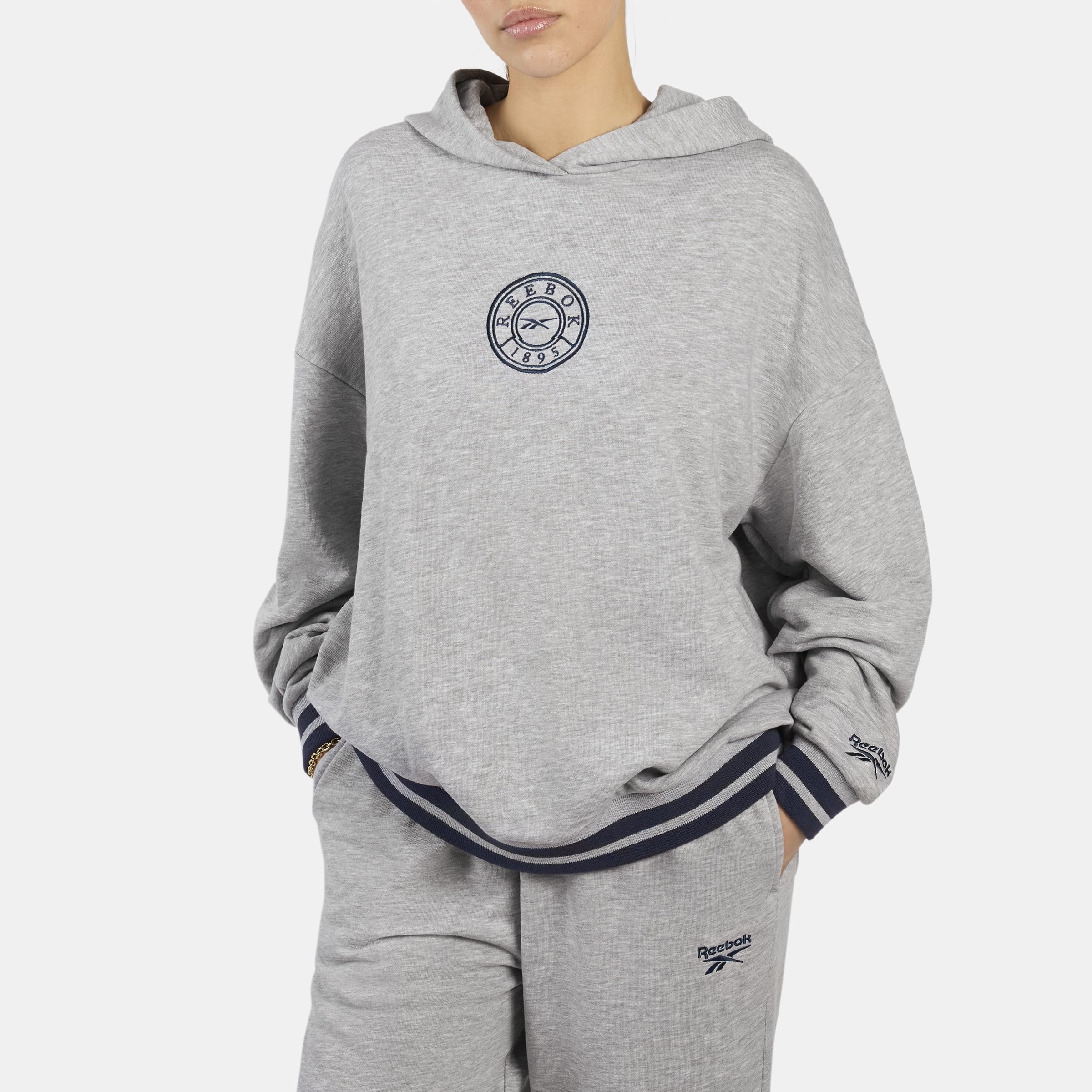 Reebok Lawn Club Oversized Hoodie Gray