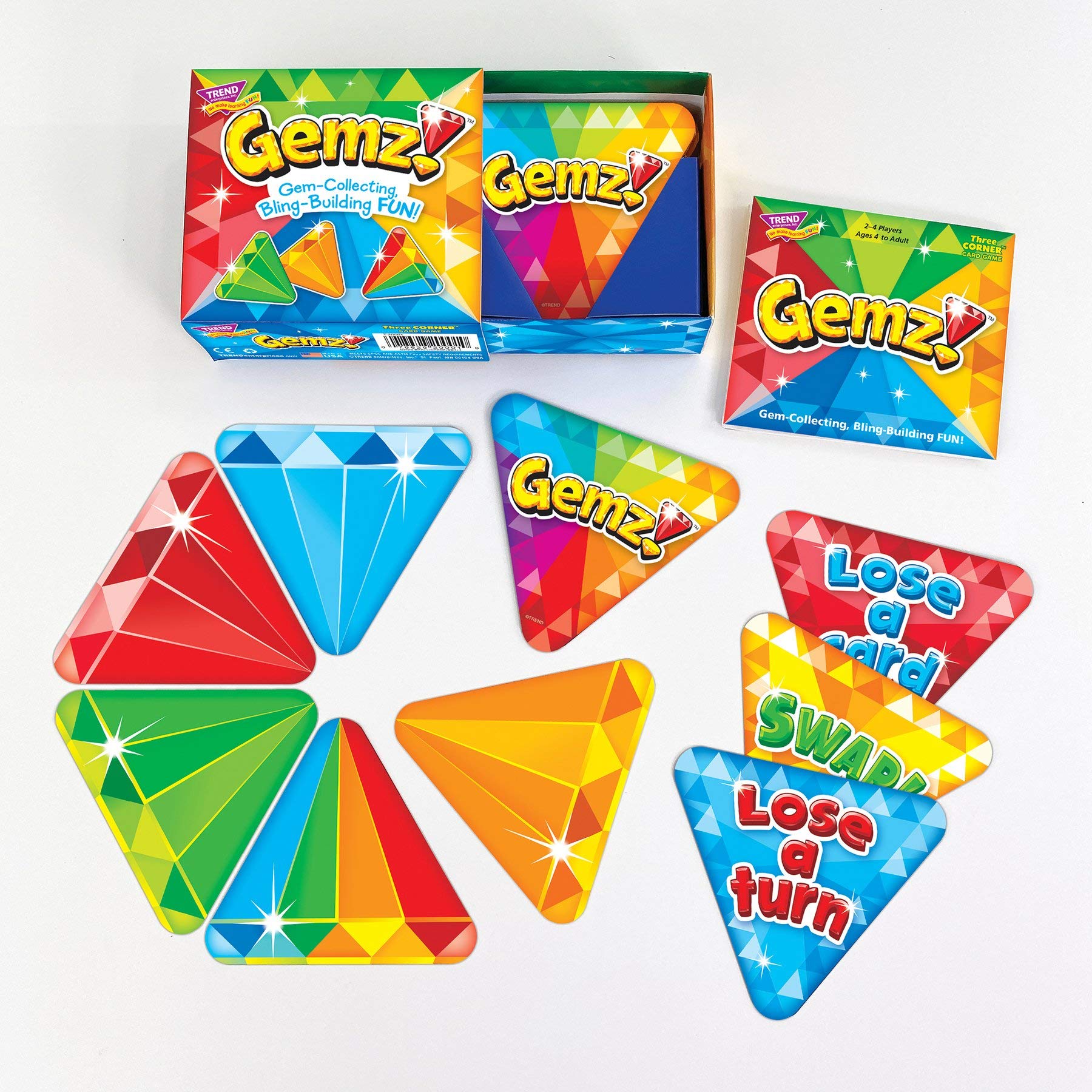 Gemz! Juego de estrategia de tres esquinas por TREND Enterprises, Inc. -  Juegos de cartas familiares : : Juguetes y Juegos