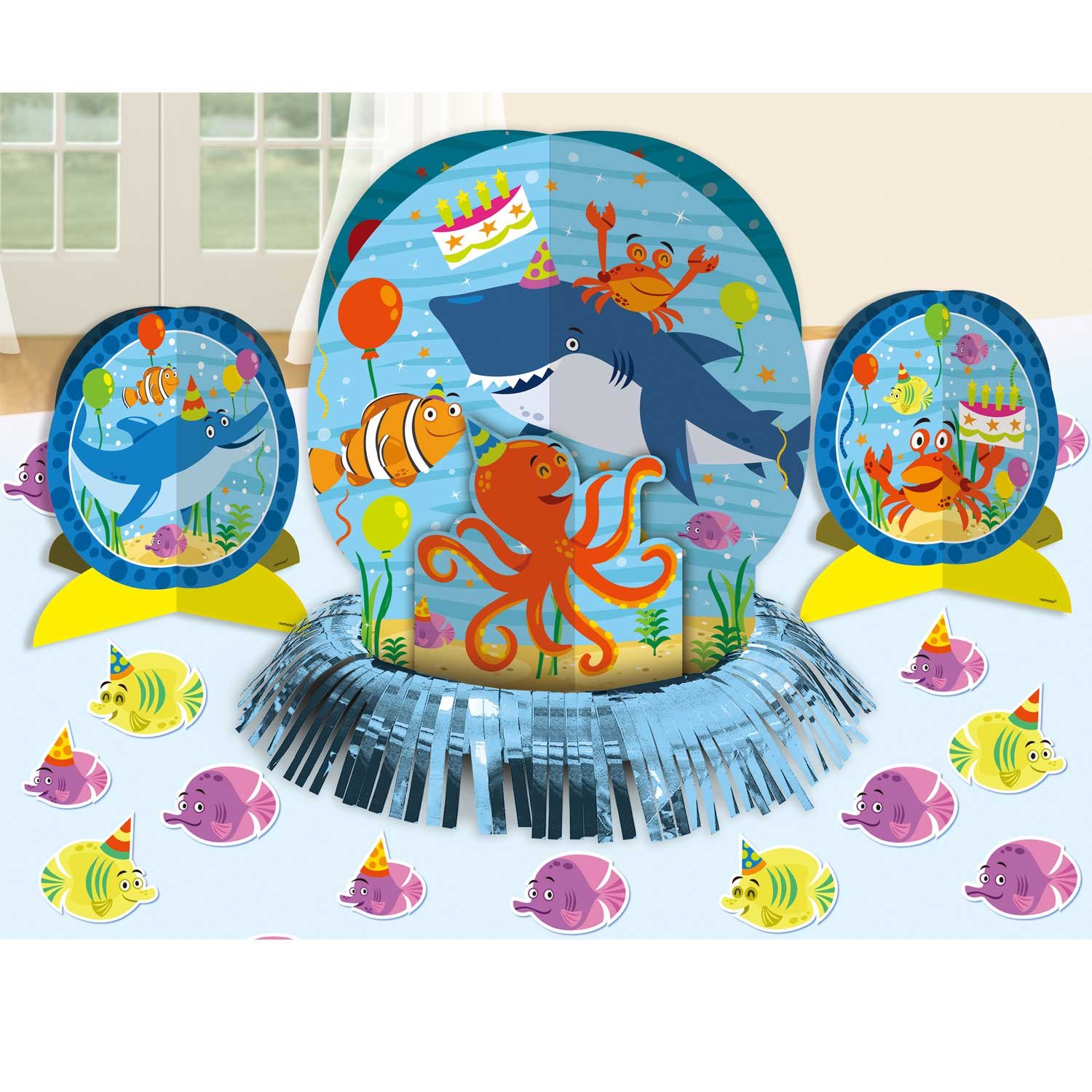 Amscan Ocean Buddies Tischdeko-Set – 23-tlg. Für Meeres-Party