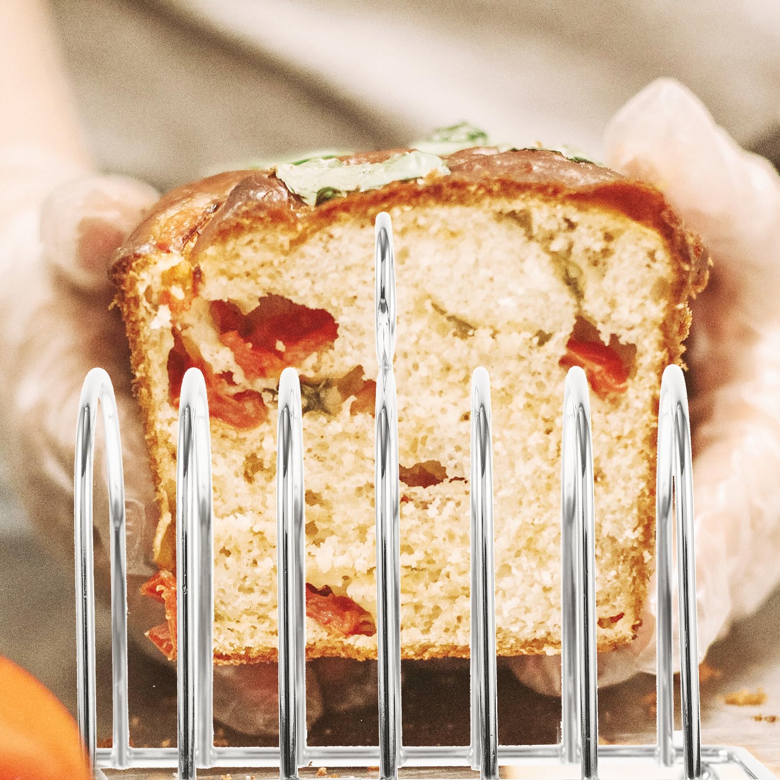 Innoteck Essentials Wired Toast Rack With 6 Bread Slice Slots Chrome | Robert Dyas