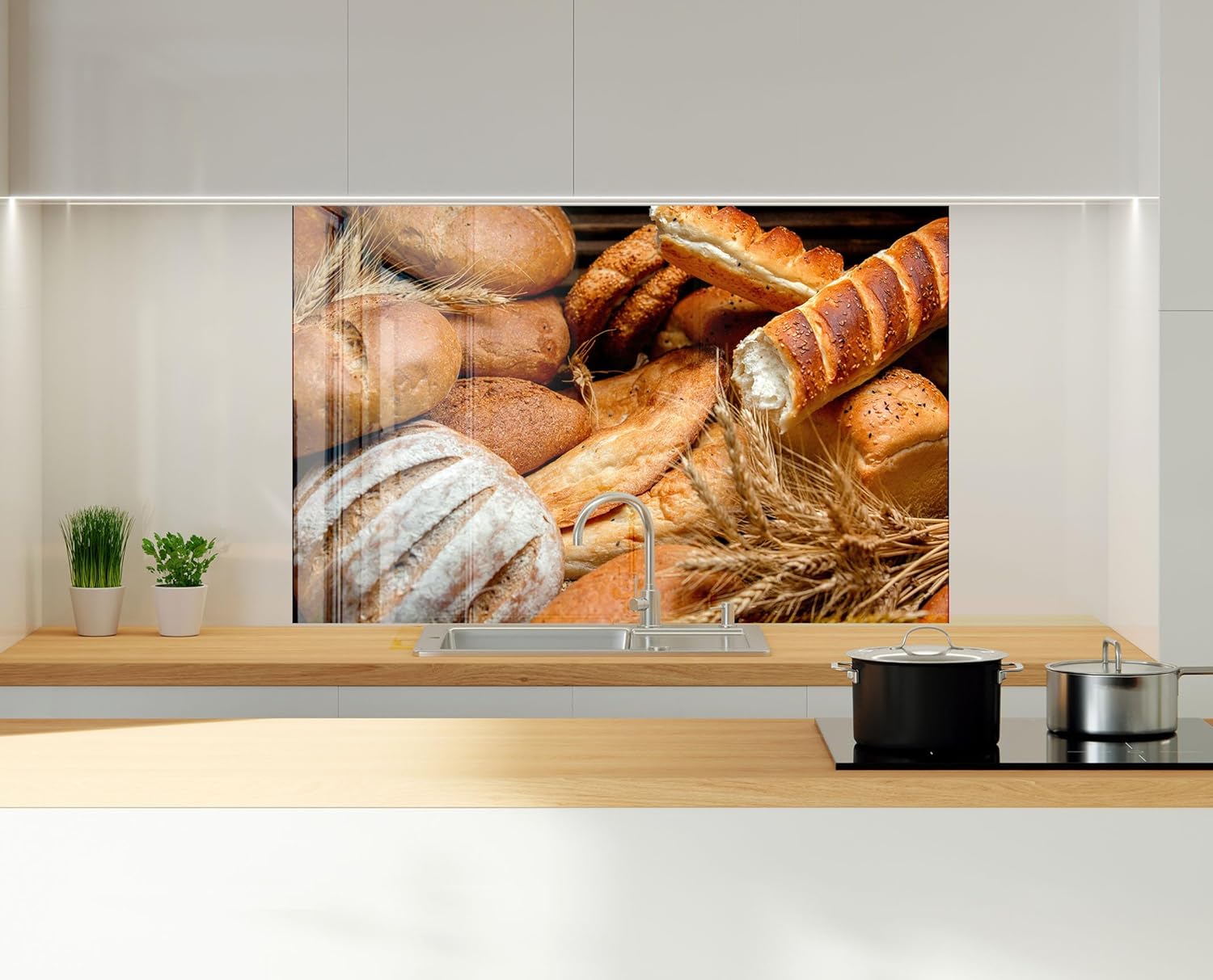 Myphotostation.com 30Wx58H'' Tempered Glass Stove Backsplash Kitchen Tile Decor Stove Back Cover Glass Splashback Tile for Stove Top Cover Toughened Glass Cooker Protector 63