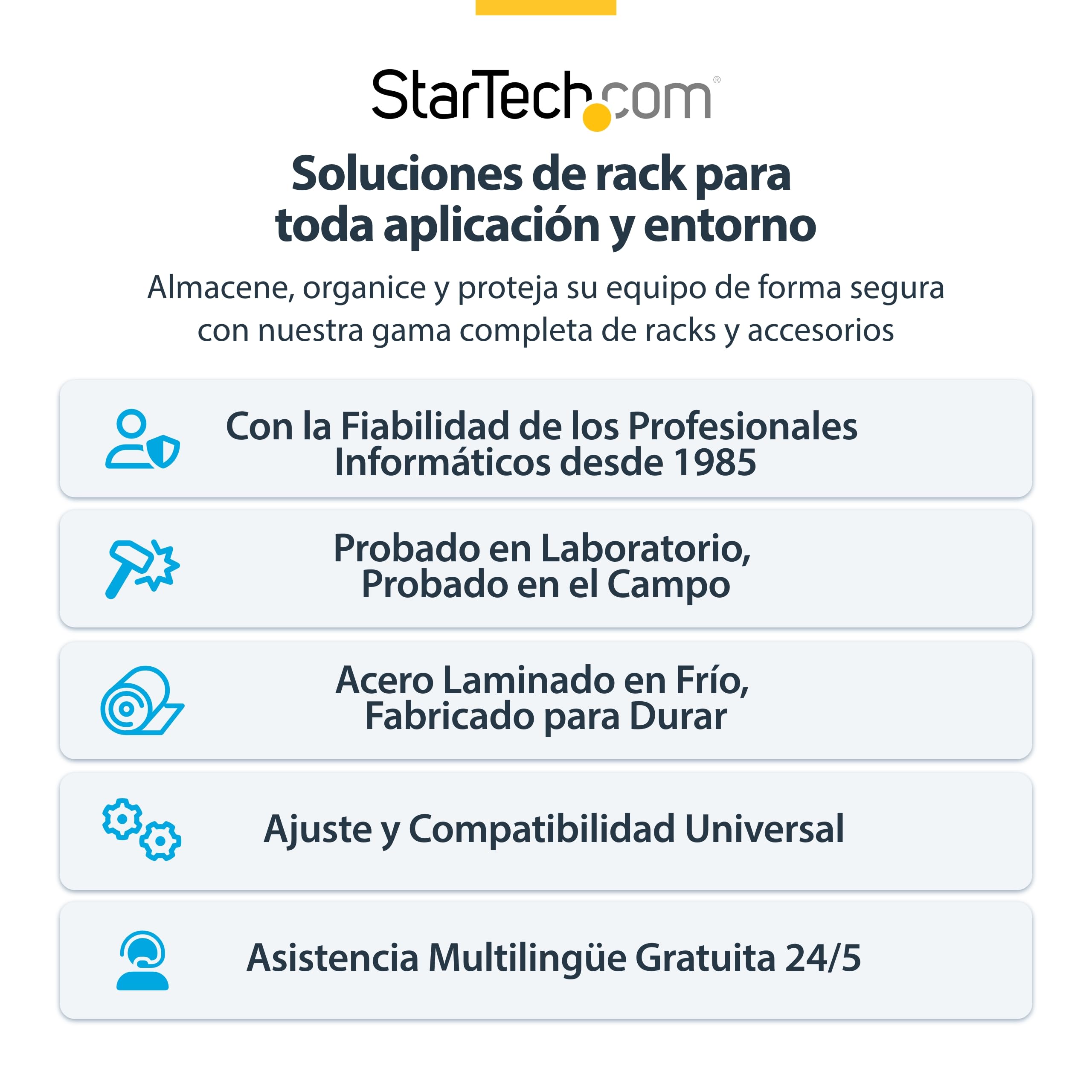 StarTech.com Rack de Pared 8U de 2 Columnas - Ajustable hasta 40,64cm - Bracket Mural de 19" para Servidores - Máximo de 40kg