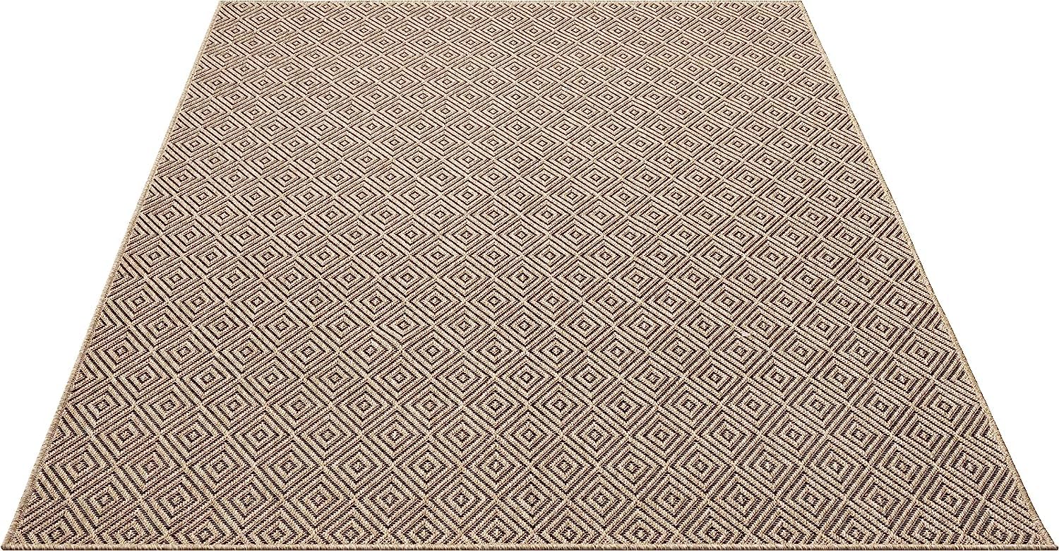 Mias Teppiche Kinsley - Alfombra de Yute Natural para Interior y Exterior, Resistente a la Intemperie, Ideal para Patio y jardín