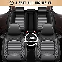 Vista 7 de Fundas de asiento para Kia Sportage 2009-2025 2026, juego completo de 5 asientos de cuero sintético para asientos de automóvil (negro y gris)