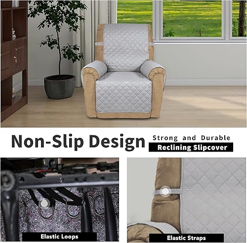 Miniatura 764 de Easy-Going - Funda reversible para sofá, resistente al agua, con varillas de espuma y correas elásticas, protector de muebles para mascotas y perros