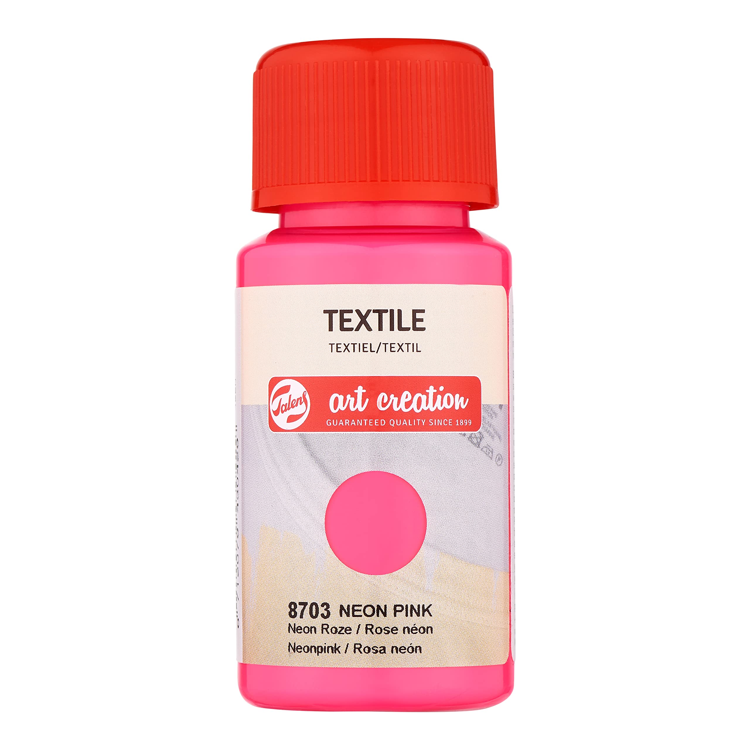 Talens Art Creation Neon Pink Textile Paint - 8703-50 Ml Fabric Paint For Light Fabrics 50% Cotton - Upcycle Clothing & Accessories
