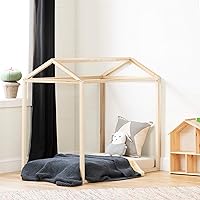 Vista 1 de South Shore Sweedi - Cama de casa para niños pequeños, madera natural