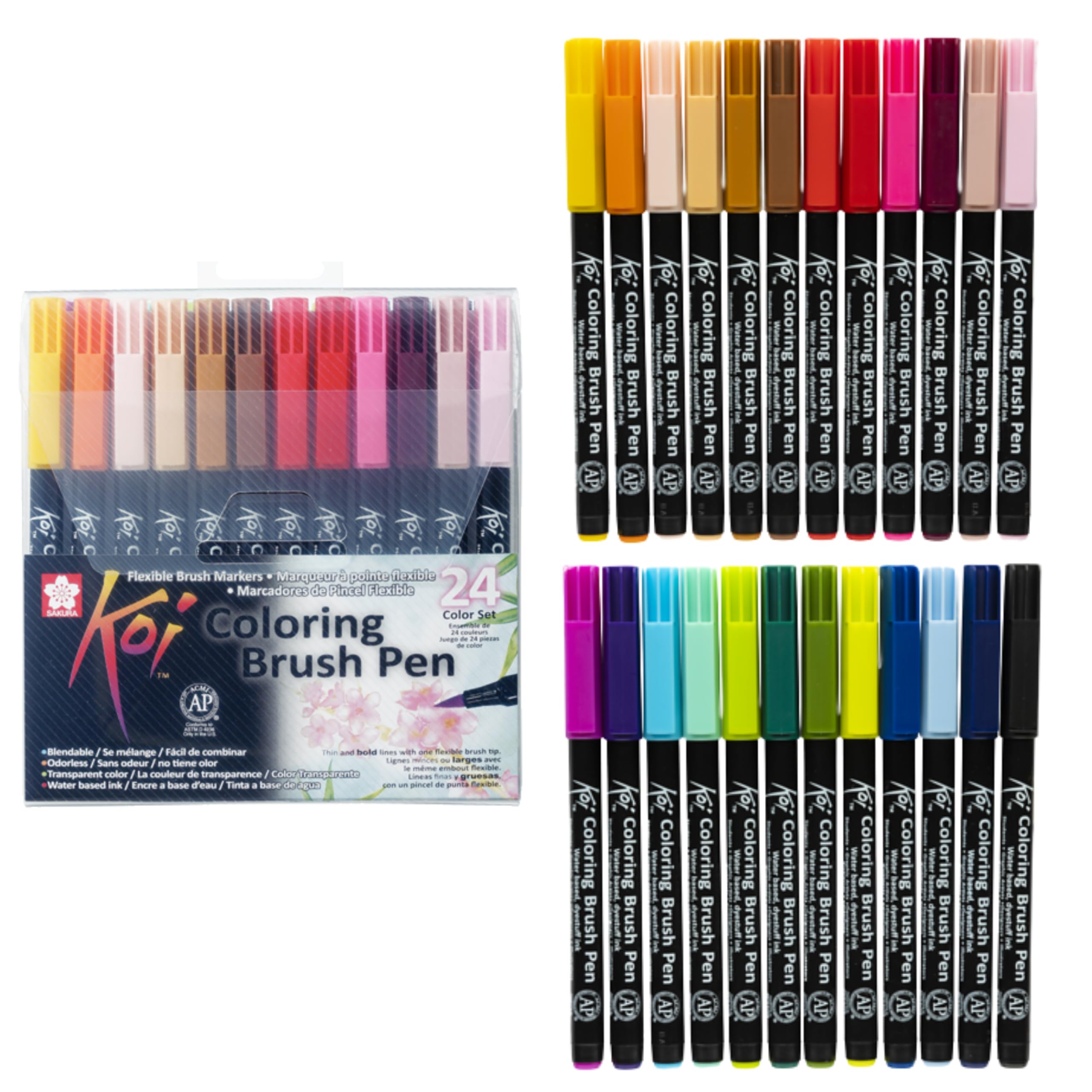 Sakura Koi Coloring Brush Pen Marker 24-Piece Set