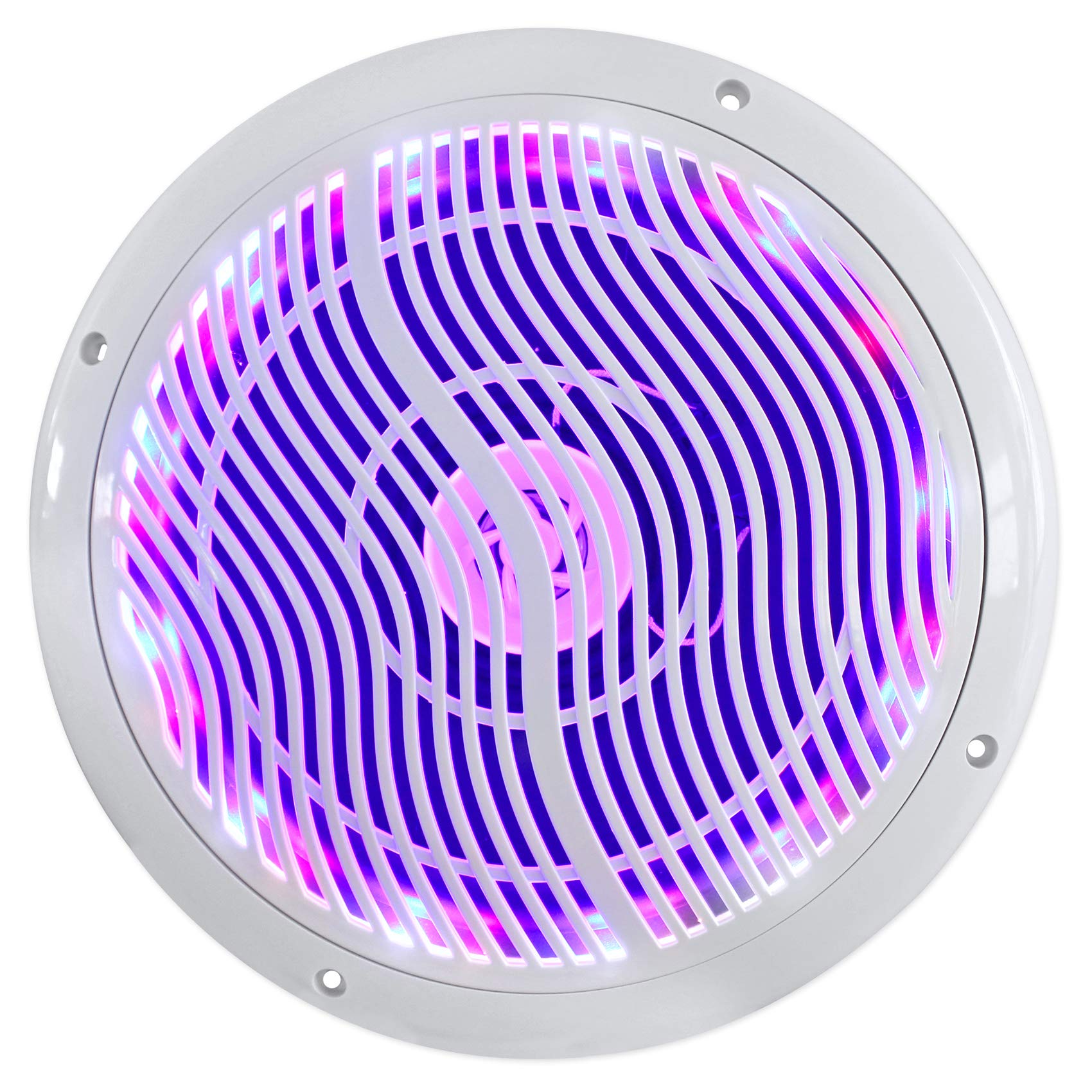 Rockville RMC80LW 8" 800W Marine Speakers With Multi-Color LED Lights & Remote - Waterproof Boat Speakers