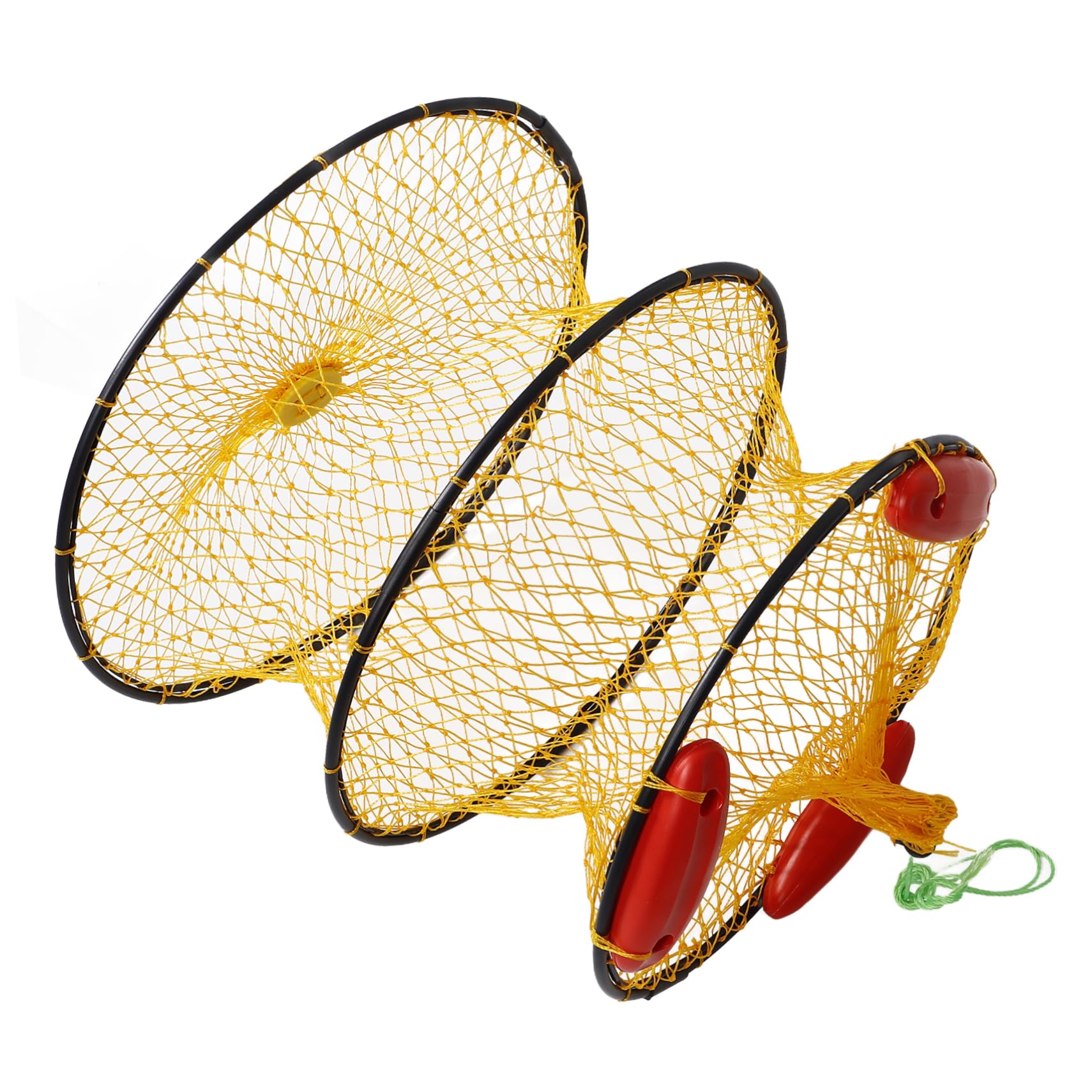 Balacoo Fish Basket for Fishing Wear Resistant Fishing Net Foldable with Floats for Rock and Boat