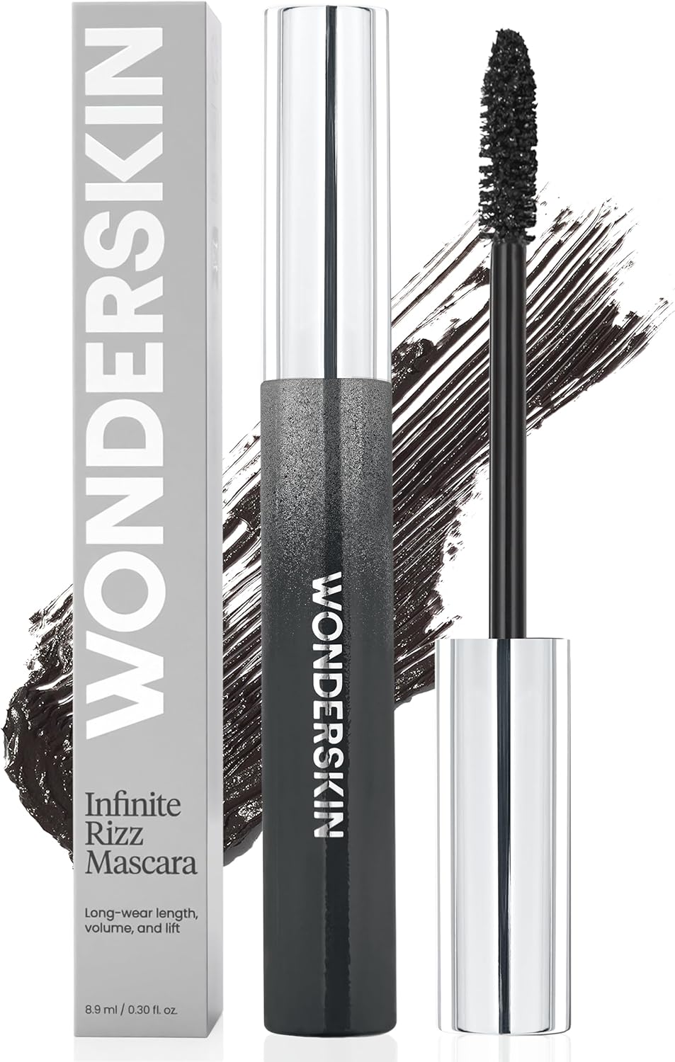 Wonderskin Infinite Rizz Mascara – Black Mascara for Volume and Length, Long-Wear, Smudge-Proof & Water-Resistant Volumizing Lash Makeup (Black) Wonderskin Infinite Rizz Mascara – Black Mascara for Volume and Length, Long-Wear, Smudge-Proof & Water-Resistant Volumizing Lash Makeup (Black)