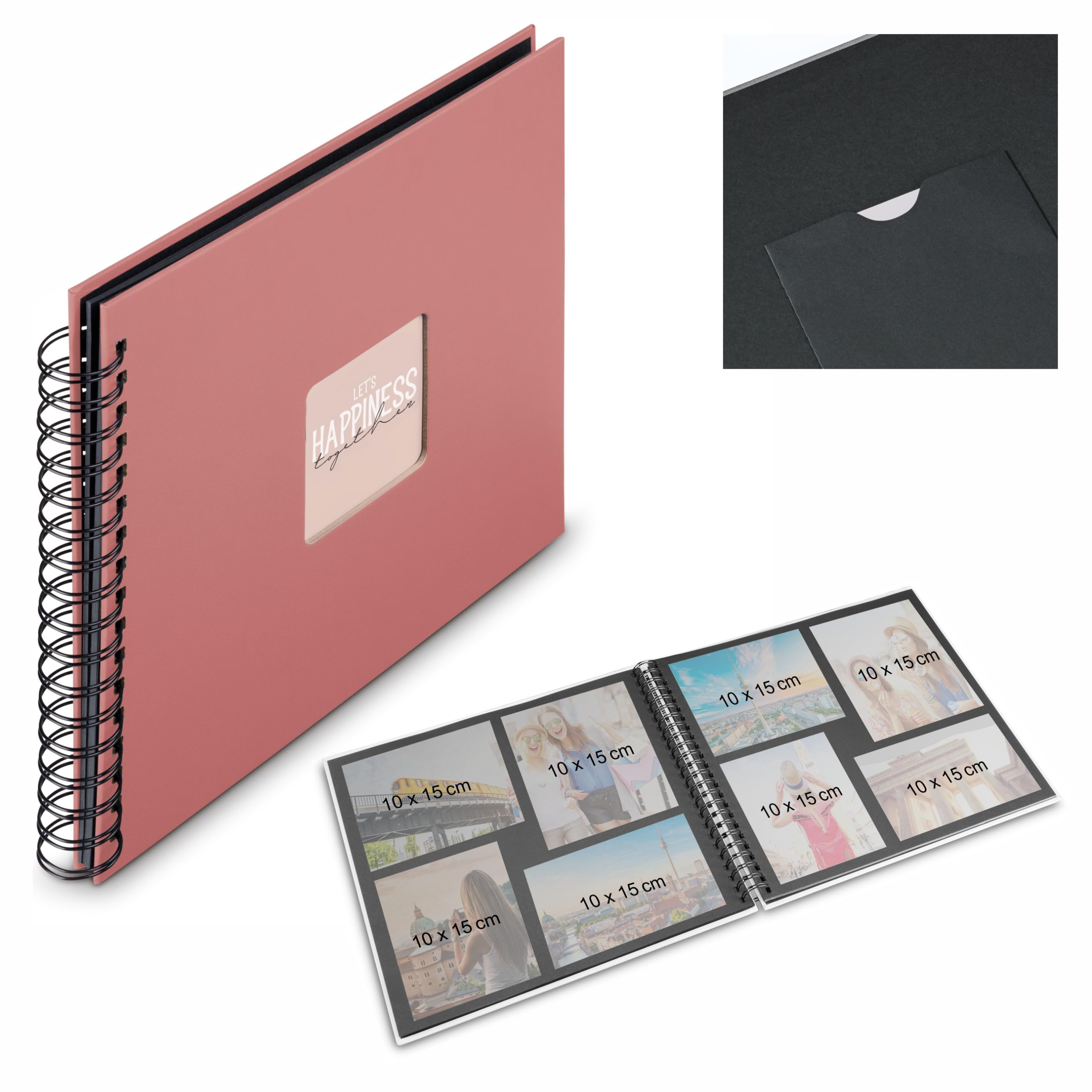 Hama Spiral Album Fine Art 24 x 17 cm 50 Black Pages Terra โ image 1
