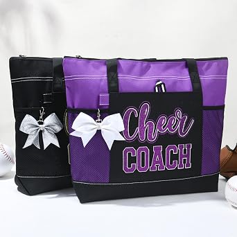 Aileam Cheer Coach トートバッグ コーチへのチアリーディングギフト Lサイズ チアバッグ オーガナイザー ガールズ チアリーダー チアスタッフオーガナイザー