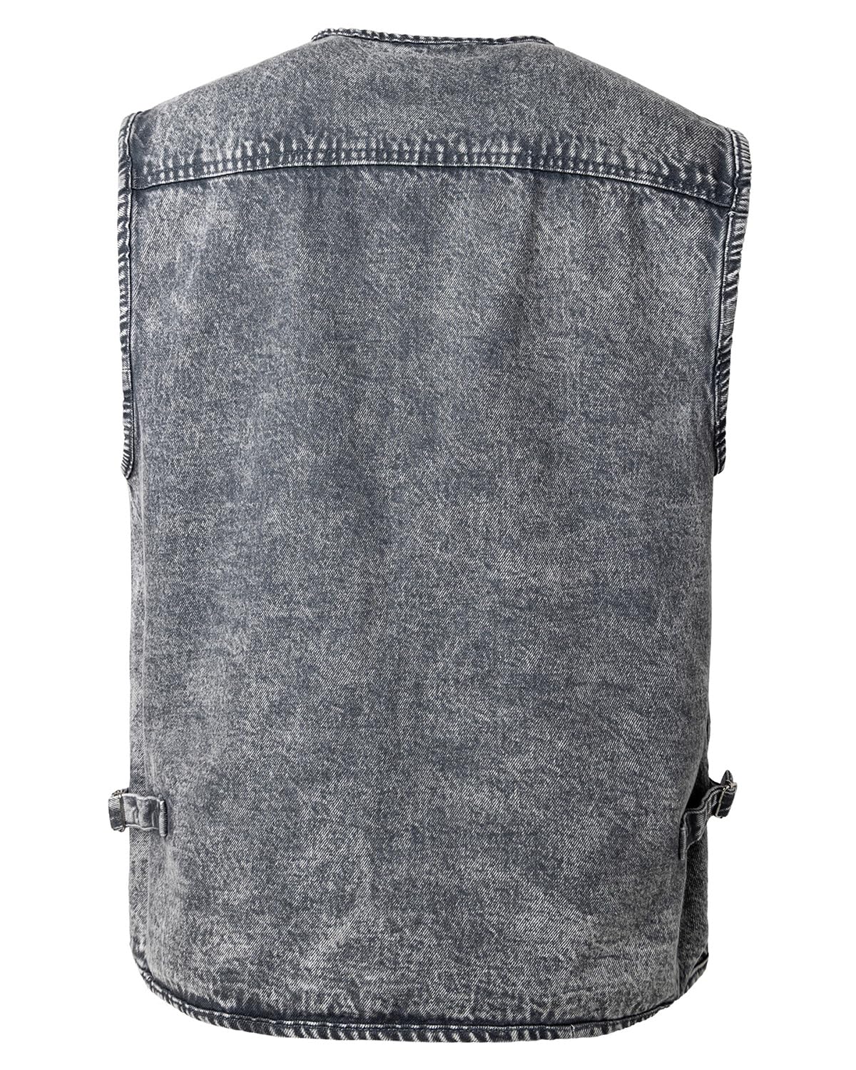Gilet di Jeans Uomo Gilet Moto Multitasche Giacca Senza Maniche Jeans Cowboy Gilet Denim Vintage Giubbotto Jeans Smanicato da Lavoro