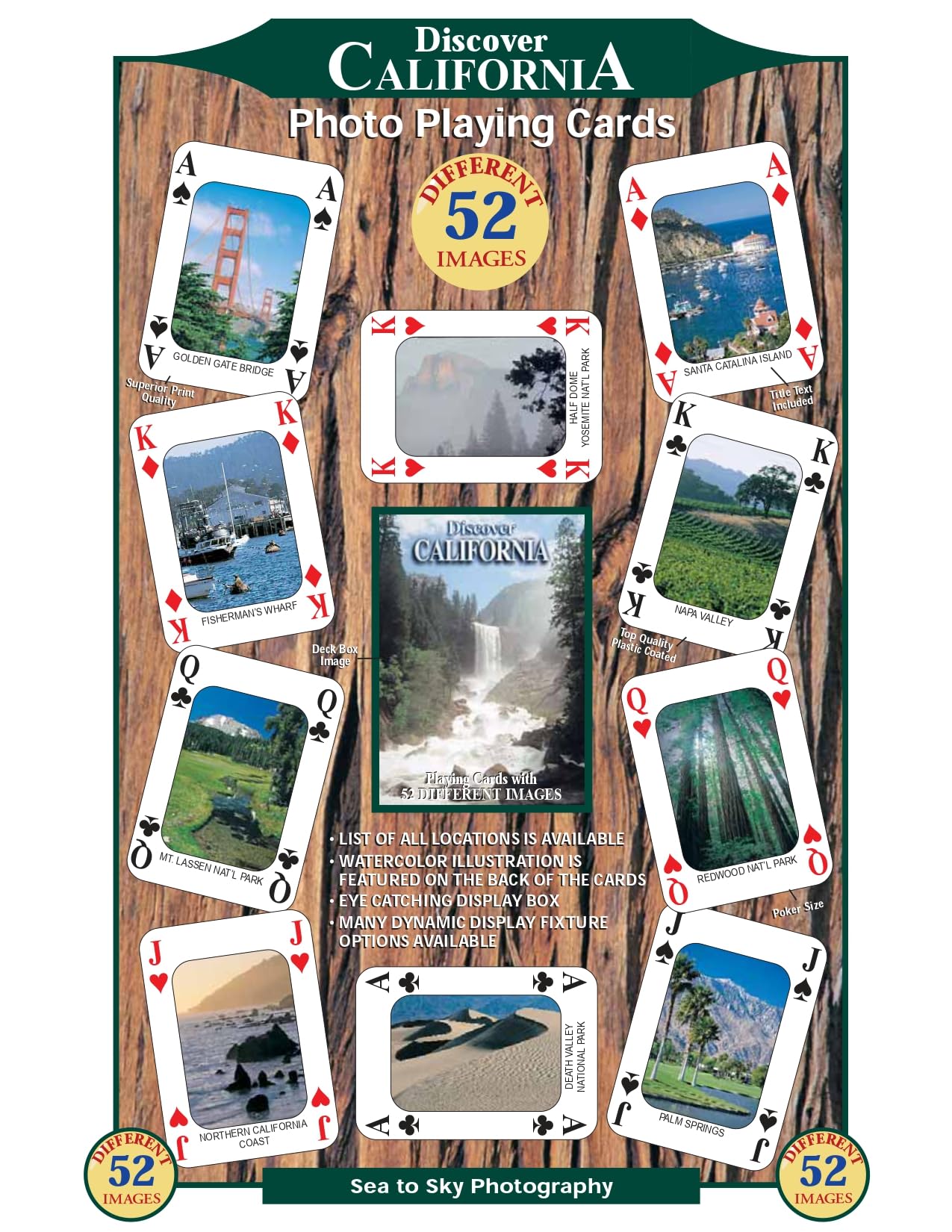 Discover Series Fun Playing Cards - Informational & Educational (California)