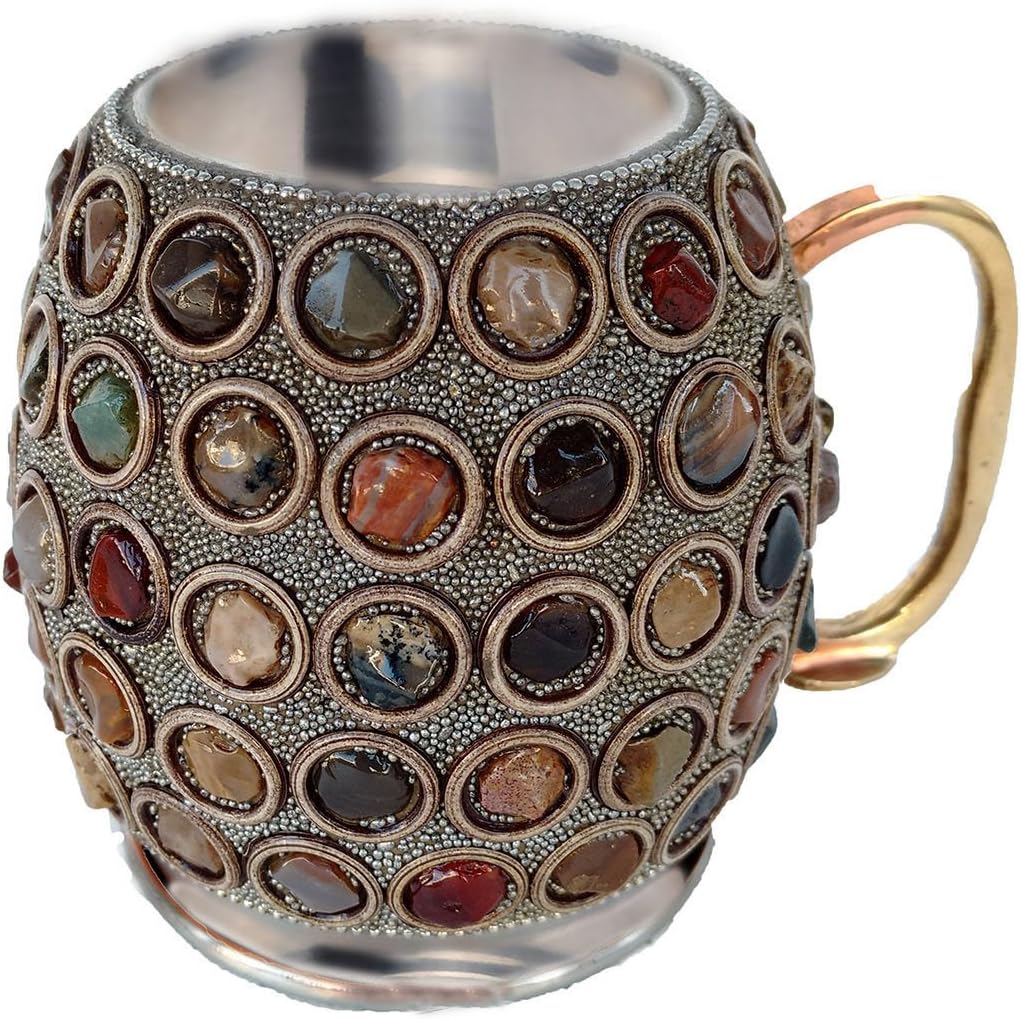 Rastogi Handicrafts Stainless Steel Beer, Vodka, Wine, Cocktail, Mocktail, Juice, Cold Drink Mug -Cup (2)