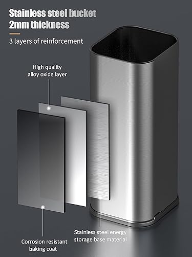 Miniatura 3 de LEPAYU Trapeador plano y cubo con escurridor, juego de fregona plana de acero inoxidable manos libres con mango extra largo con 2 mopas de