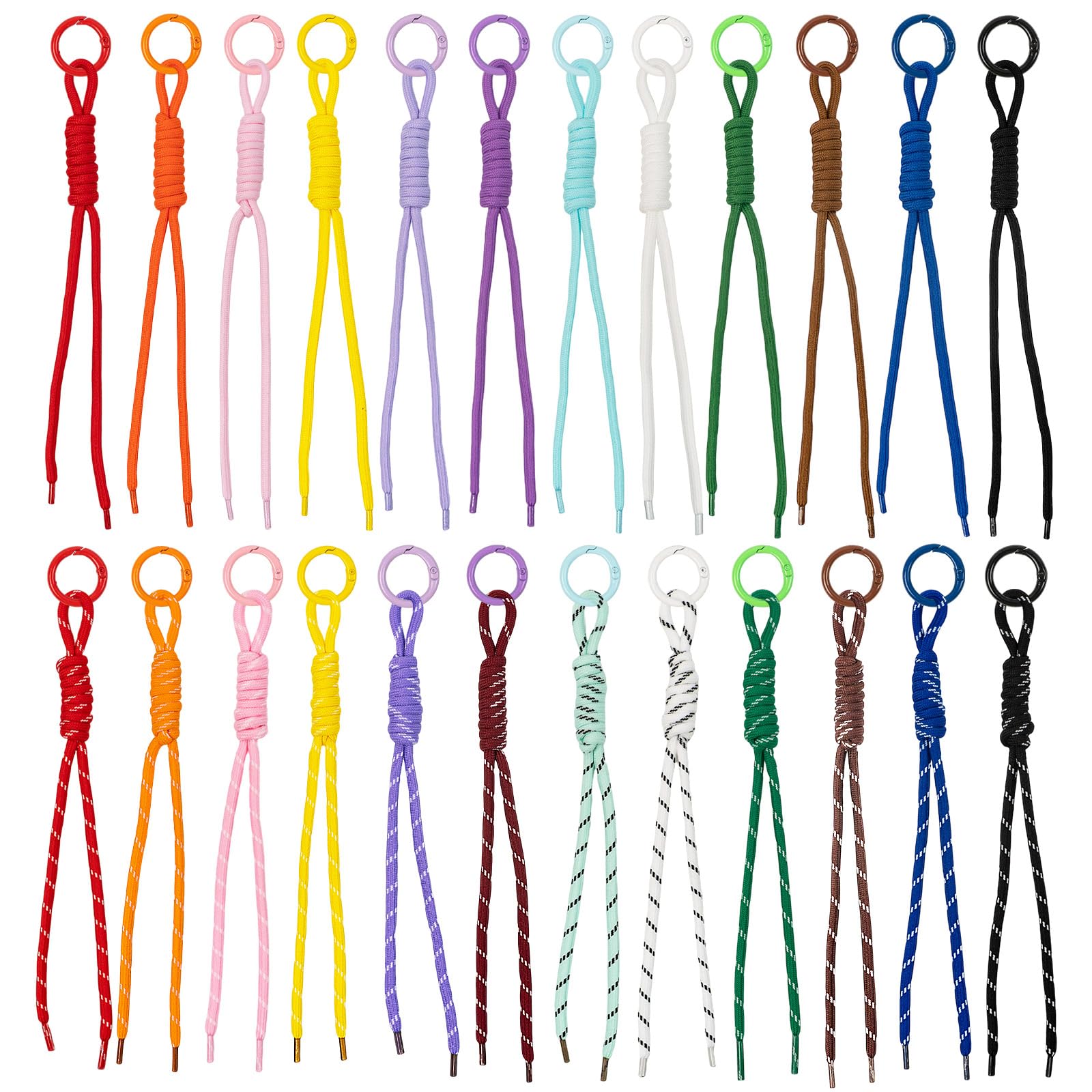 Photo 1 of NEETUE Paracord Keychain Set with Key Rings (24+24-Piece)