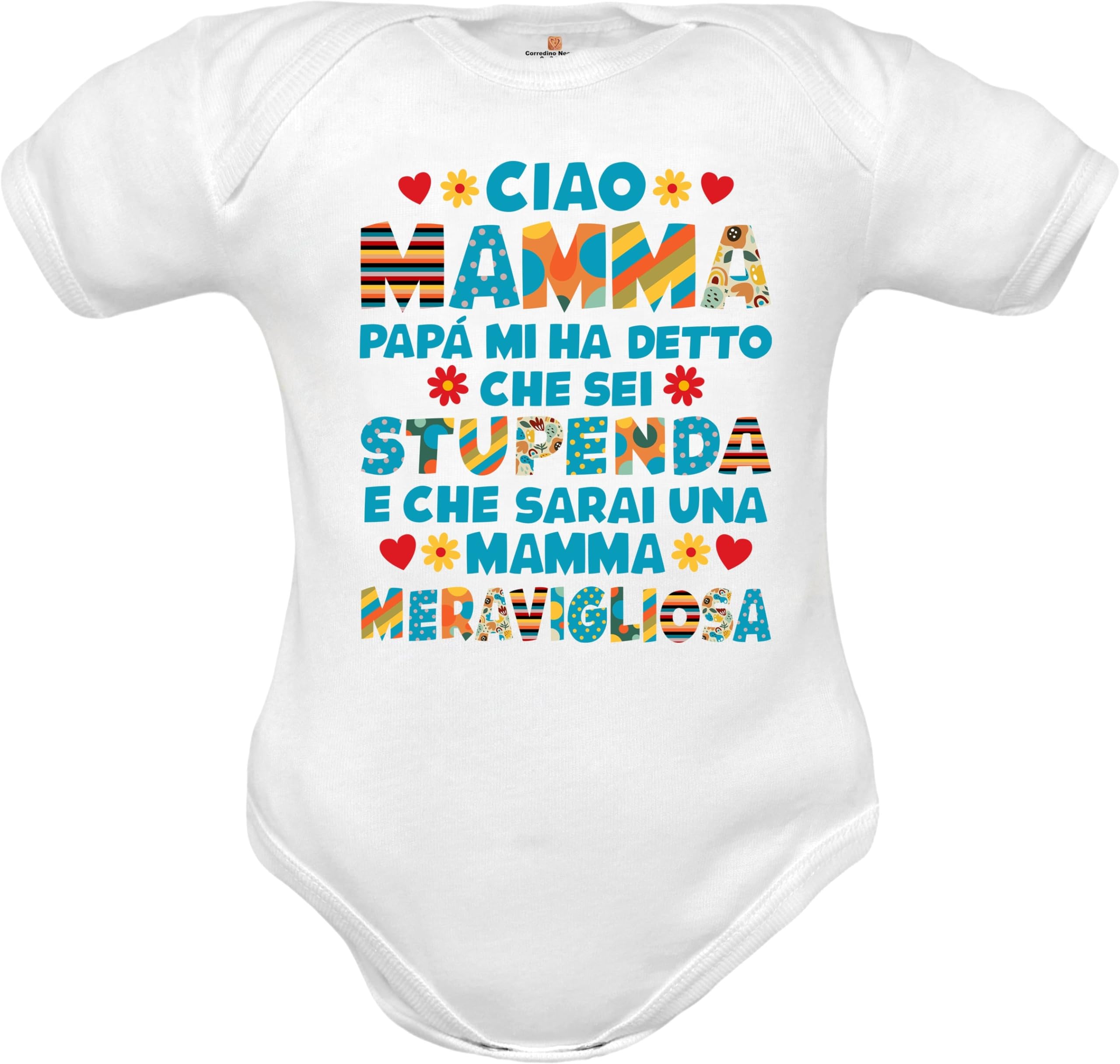 Corredino Neonato maschio e femmina idea regalo primo compleanno Papà e Mamma - Body neonato Cotone Maniche Corte, bavetta e cappello con frase dedica in Azzurro e Rosa
