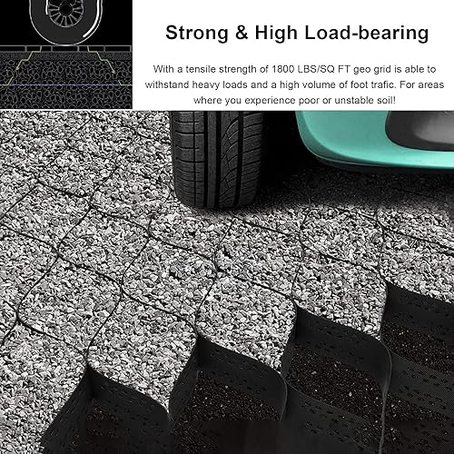 Miniatura 7 de Rejilla Geocell de 2 pulgadas, camino de entrada de geomalla, 3 pies, 6 pies, 10 pies, 13 pies, 20 pies, 23 pies, 26 pies, 30 pies, estabilizador de