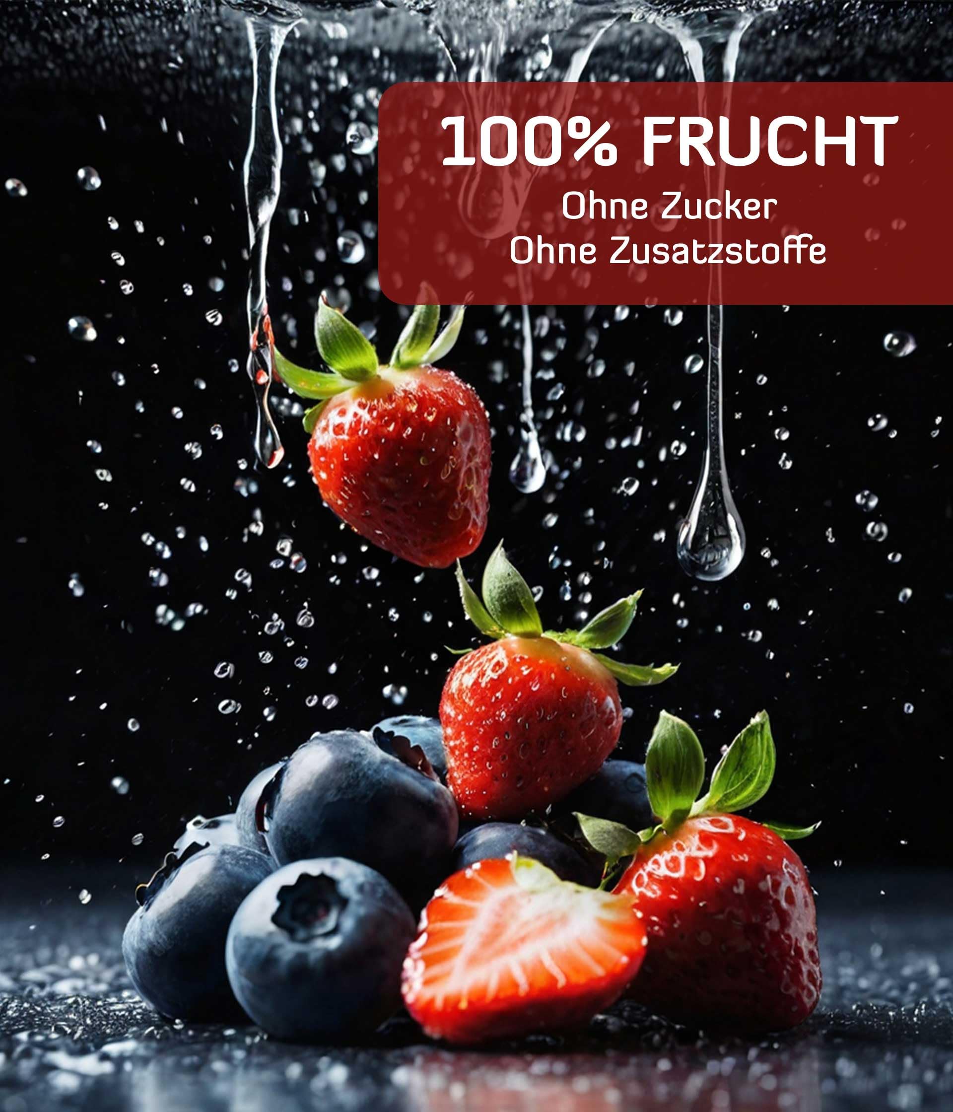 TALI Bunter Beeren Mix 1000 g | Gefriergetrocknete Ananas, Erdbeeren, Himbeeren, Schwarze Johannisbeeren