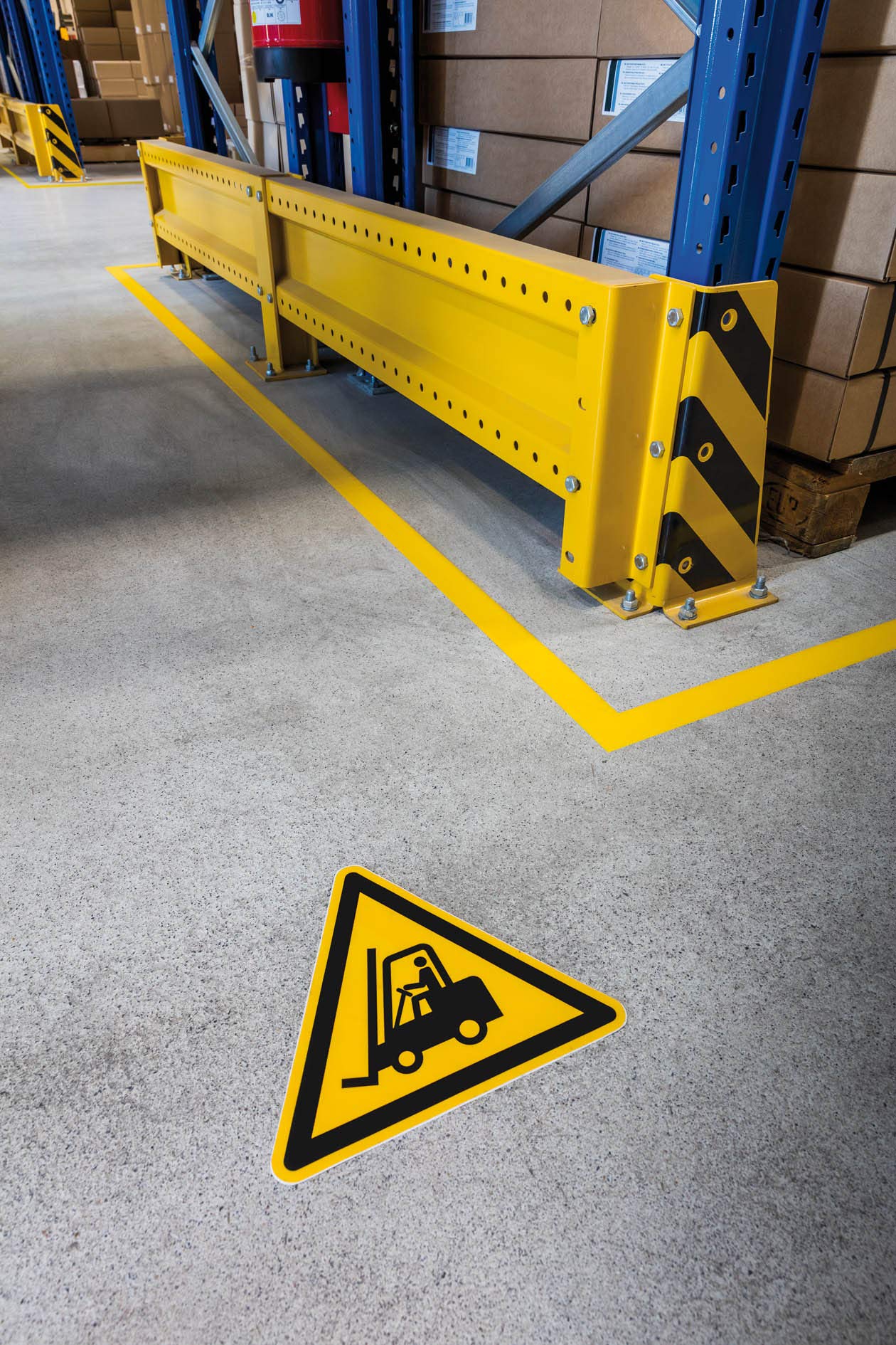 Durable 173404 - Segnaletica di Sicurezza Registrata Attenzione Passaggio Carrelli, 430 x 0.4 x 378 mm, Giallo