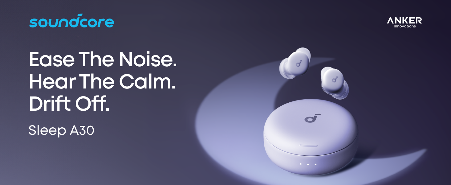 soundcore Sleep A30 by Anker, Sleep Earbuds, Active Noise