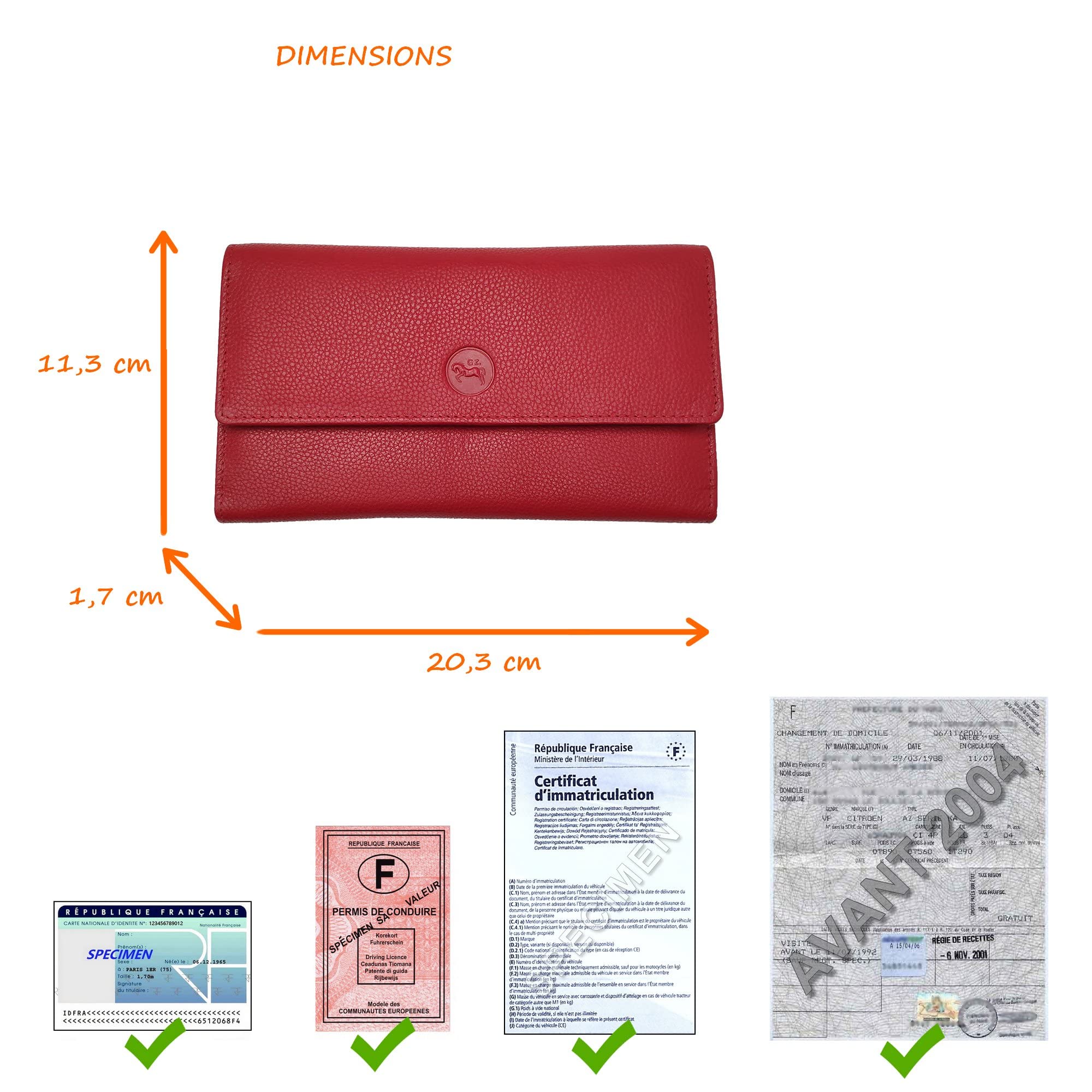 LOLUNA® Compagnon de Voyage Multifonction Tout en Un, Porte chéquier, Carte, Monnaie et identité - idée Cadeau Noël, fête, Anniversaire - Taupe