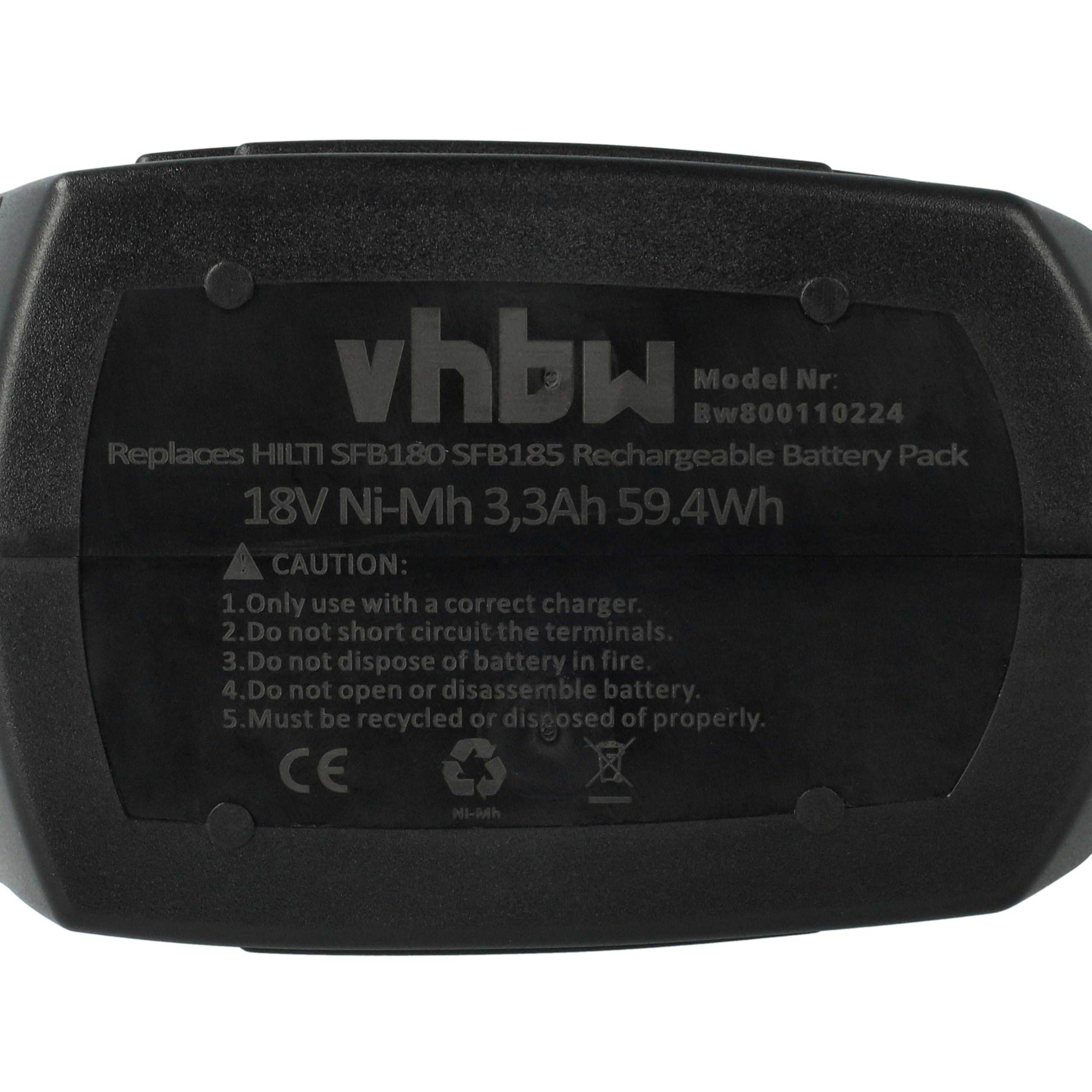 vhbw 3X Batterie Remplacement pour Hilti SFB185
