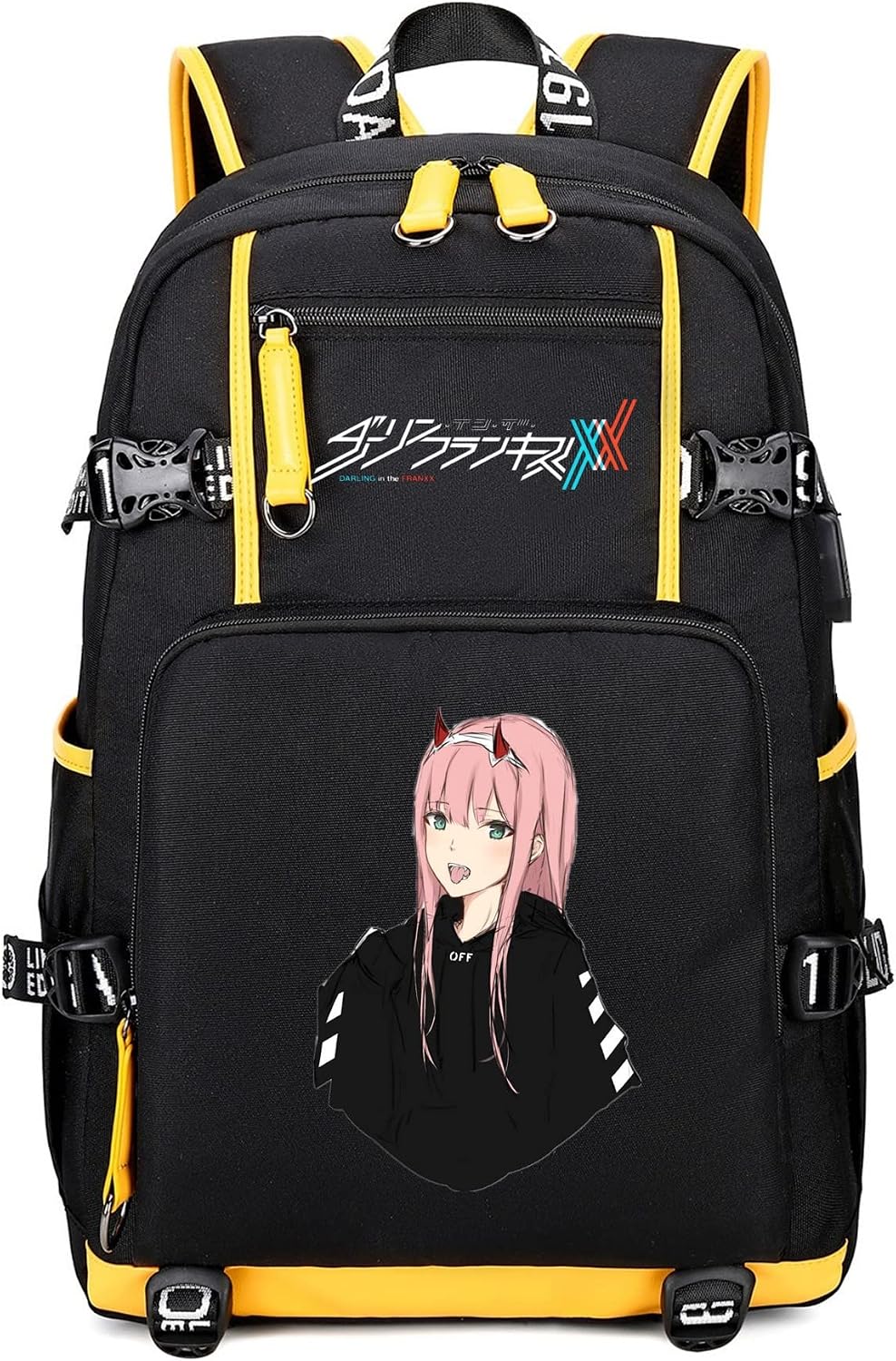ISaikoy Anime Darling in the FranXX Backpack Shoulder Bag Bookbag Daypack School Bag O11