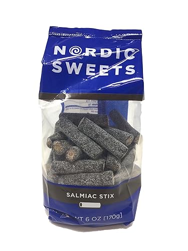Nordic Sweets Salmiac Licorice Salty Stix Sticks Heksehyl 5oz