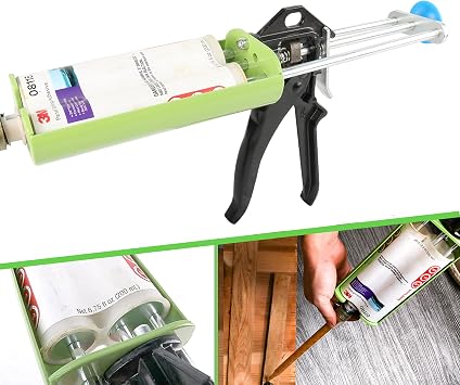 Epoxy Gun 200 mL/6.75 fl oz 21 Mix Ratio Dual Component Adhesive Cartridge Applicator Manual, Panel Bond Gun for 08115-08116 Vitality Green