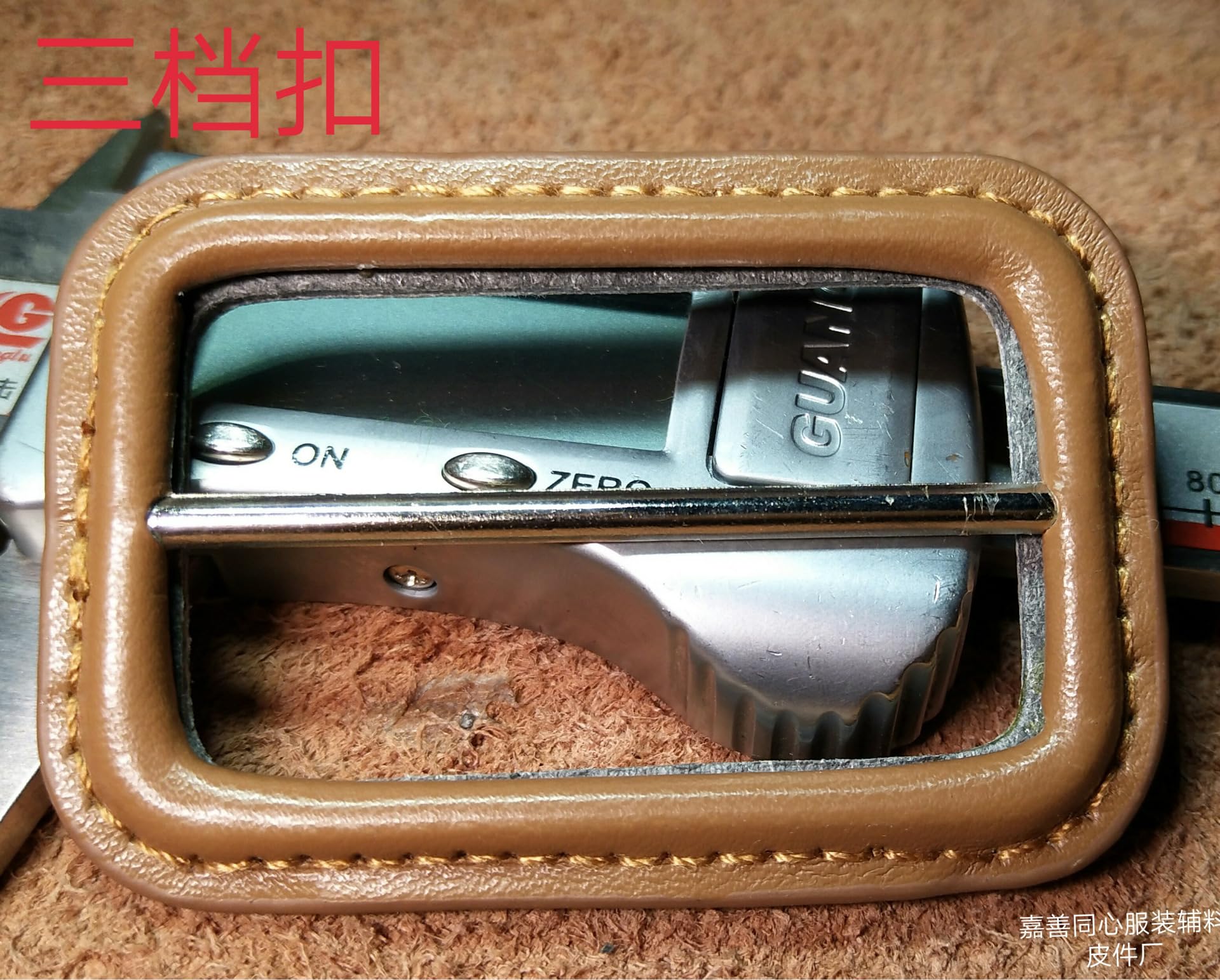 100 Stück innere 25 mm Echtleder-Schnalle Ersatz mit Leder überzogene Gürtelschnalle Ersatz mit Stift zum Basteln von Triglide-Schiebeschnallen