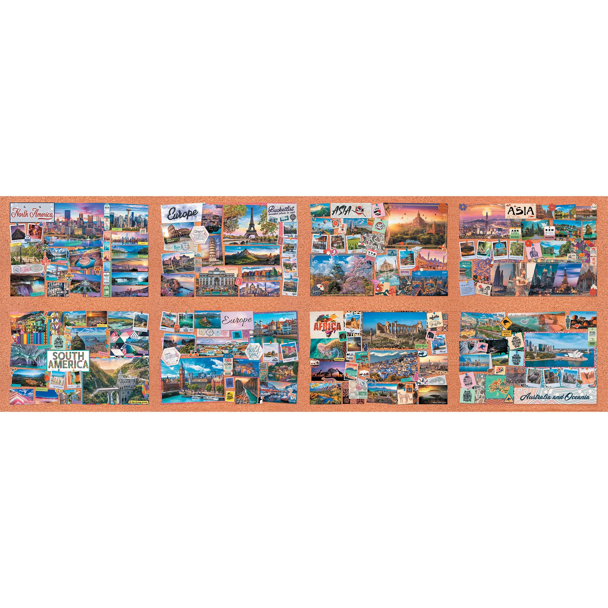 Trefl Premium Plus Quality - Puzzles « Cartes Postales du Monde » - 8 000 pièces, série « Motifs intemporels », pour Adultes et Enfants à partir de 15 Ans
