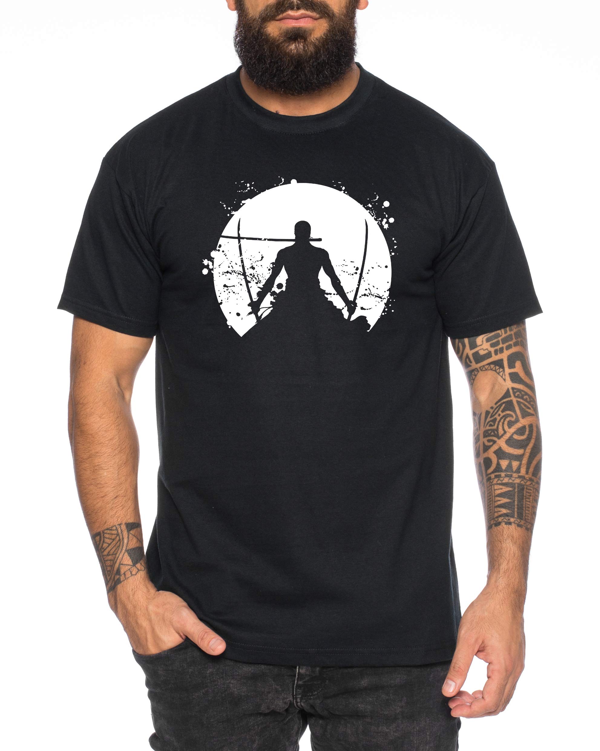 Tee Kiki Zoro Moon One Manga Maglietta Luffy da Uomo Anime Piece