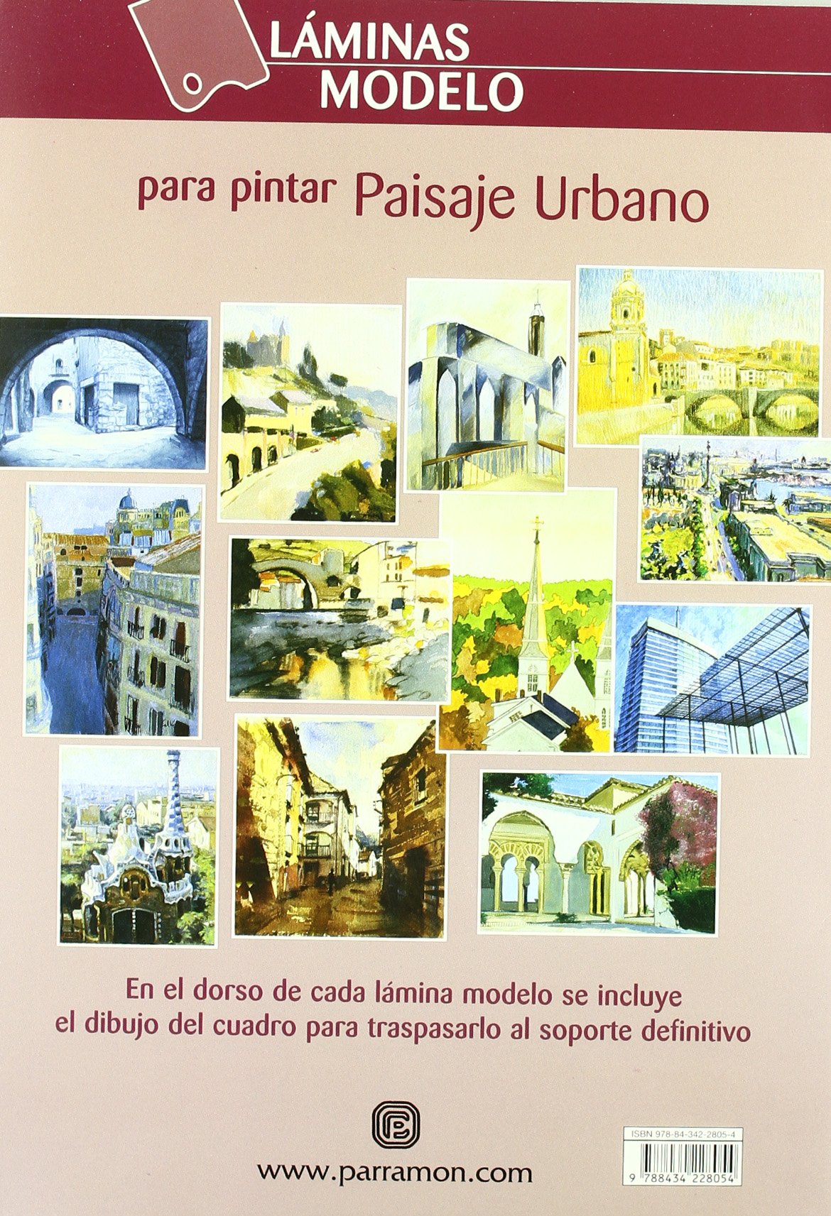 Láminas modelo para pintar paisaje urbano: 12 modelos diferentes para pintar/ 12 different patterns to paint