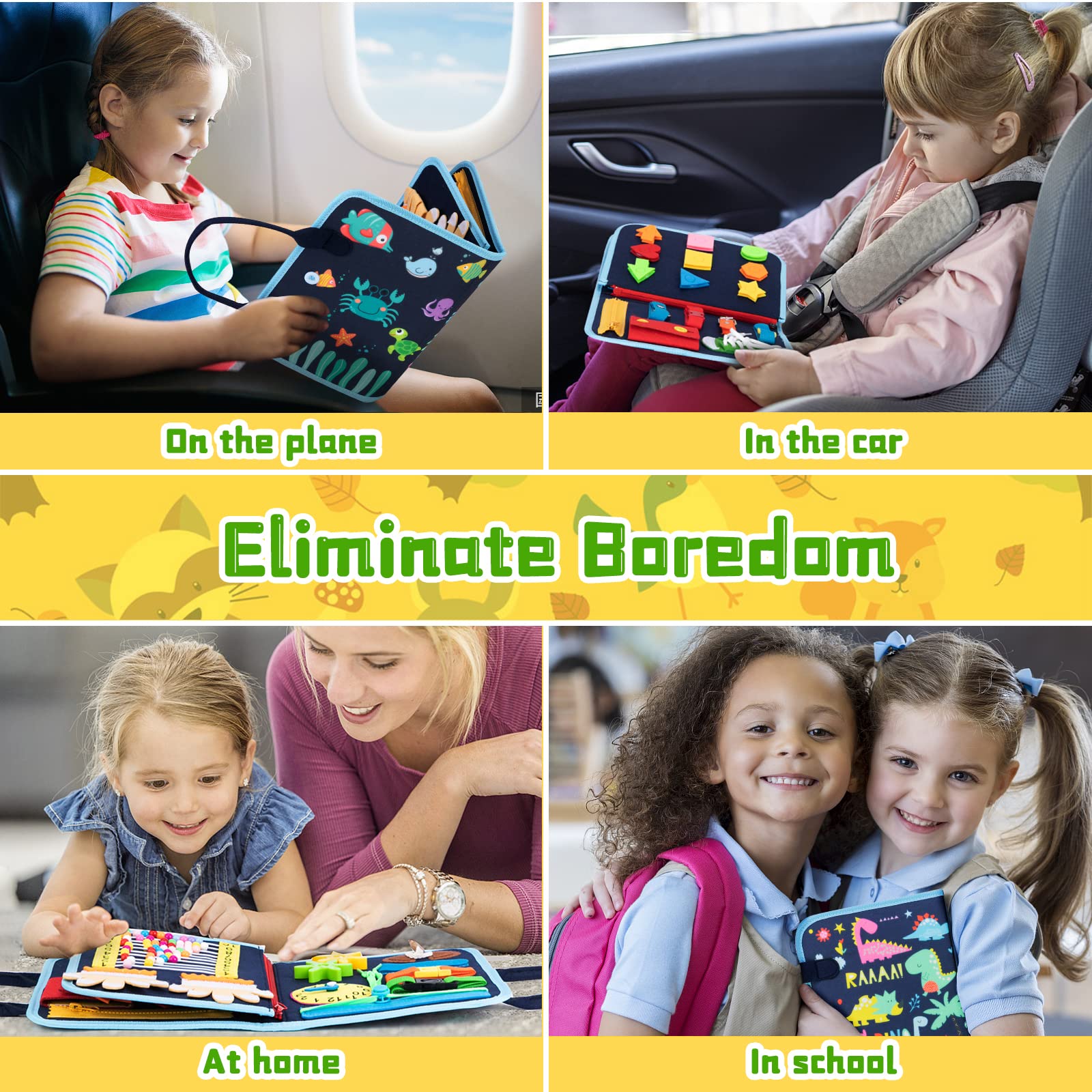 Busy Board, Montessori zabawka dla małych dzieci w wieku od 1, 2, 3, 4 lat, deska do aktywności dla niemowląt, Quiet Book Autism, Educational, zabawka podróżna, do przedszkola, podstawowa, sensoryczna
