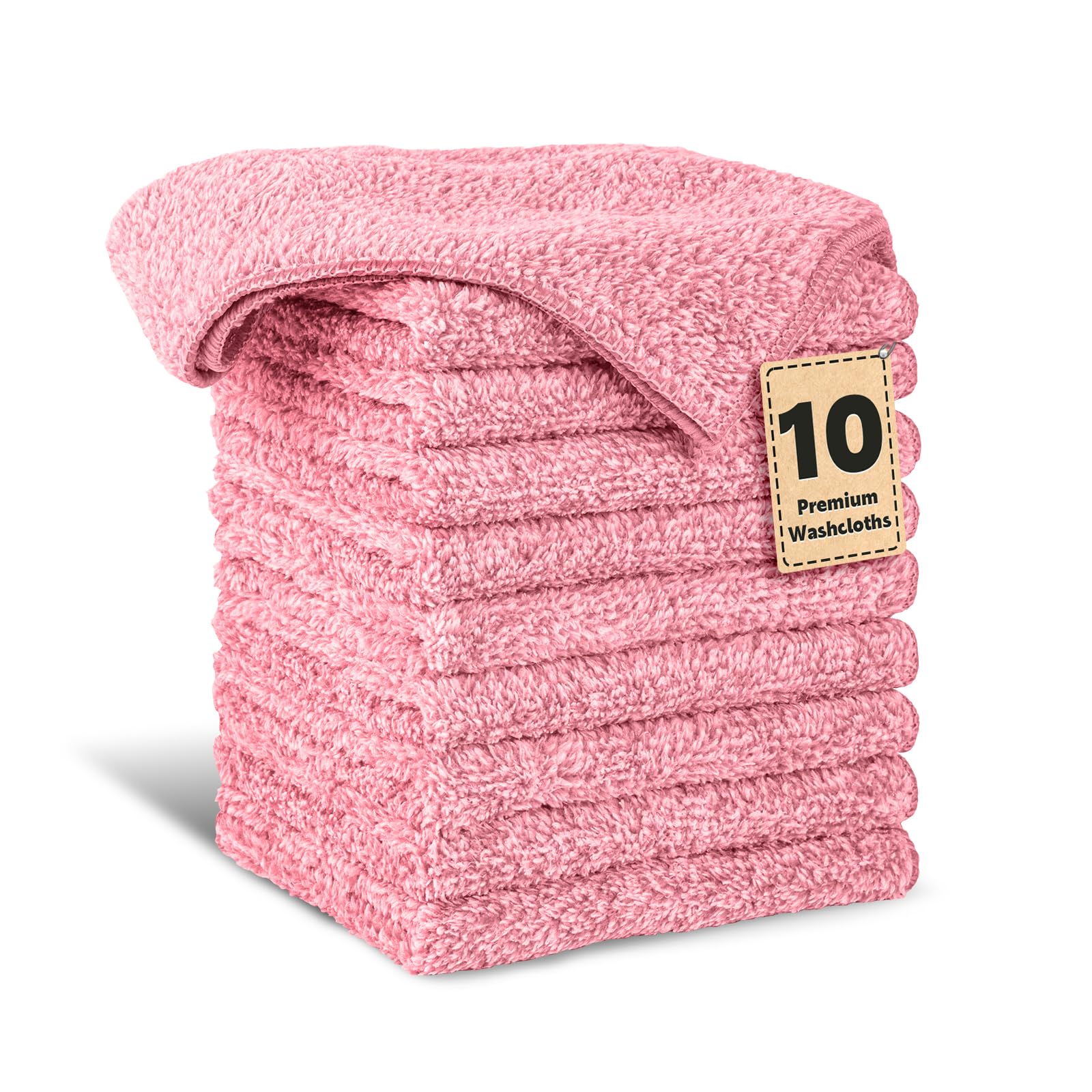 Premium Washcloths - 10 Pack Super Soft -8