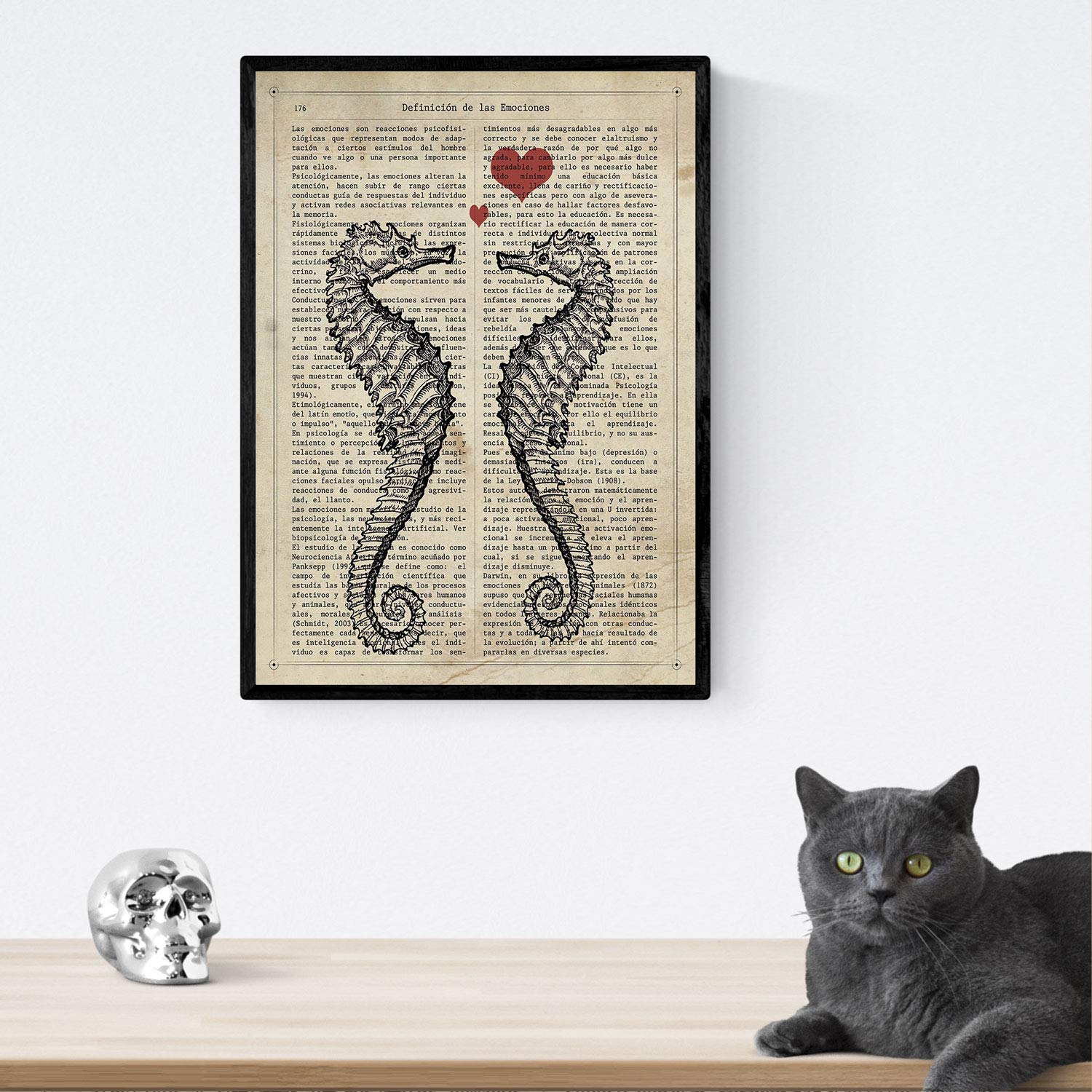 Nacnic Poster seahorses. Romantic love films with definitions. Illustrations for your partner family, woman, ... Size A4 - Image 4