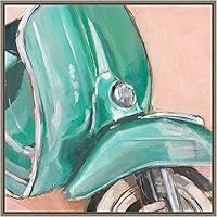 Vista 13 de Amanti Art Framed Canvas Wall Art 30x30 Retro Scooter IV by Ethan Harper, Framed Wall Art Canvas, Transportation Artwork, Country Rustic Decor