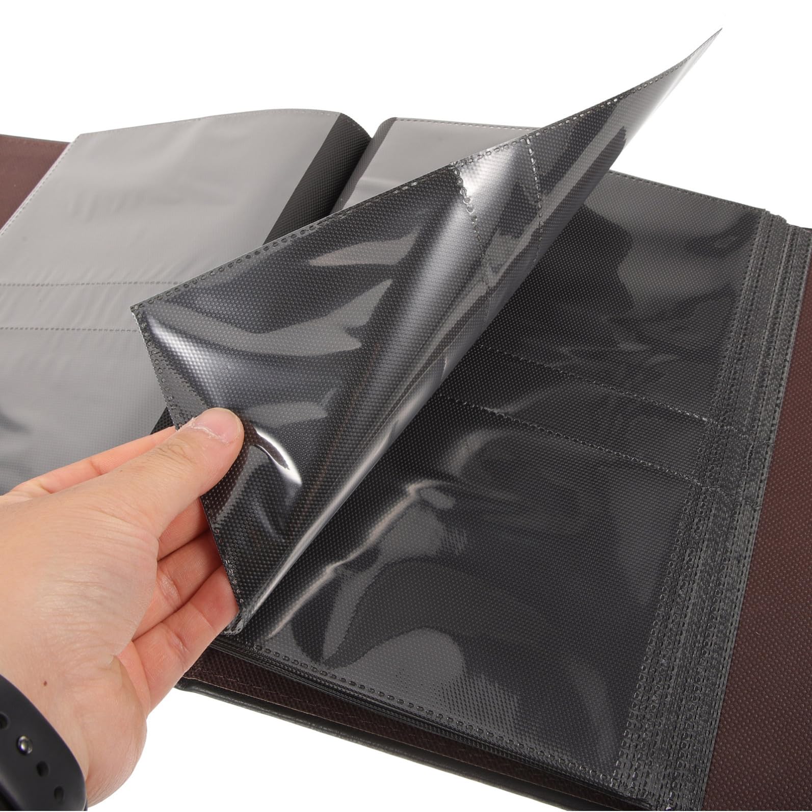 STOBAZA Álbum de Fotos DIY Tapa de Cuero Negro, Libro de Álbumes para Recuerdos de Boda, Práctico y Resistente al Desgaste