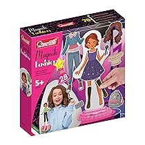 Quercetti Magnetic Fashion Laura, Costruzioni magnetiche Bambina 5+ Anni con Bambolina da Vestire e 29 Abiti, Giochi Creativi Bambina 6 Anni, Regalo Bambina 6 Anni, Giochi da Tavolo Bambini